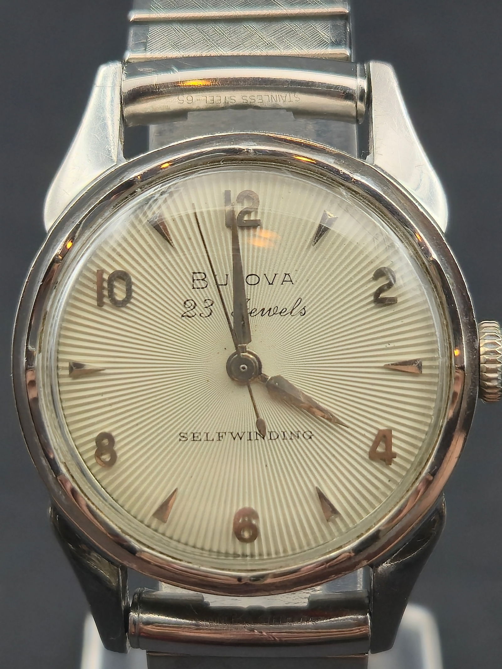 1958 Bulova 23 Jewel Selfwinding 31mm Stainless Steel Automatic Vintage Watch Running (1 of 11)