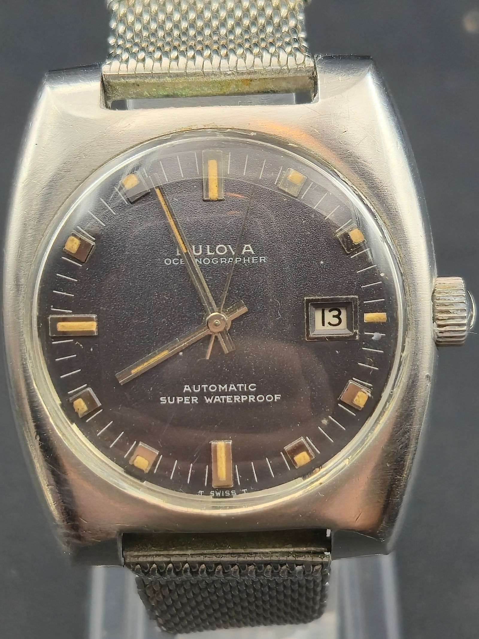 1968 Bulova Oceanographer 36mm Stainless Steel Automatic Super Waterproof Vintage Watch (1 of 9)