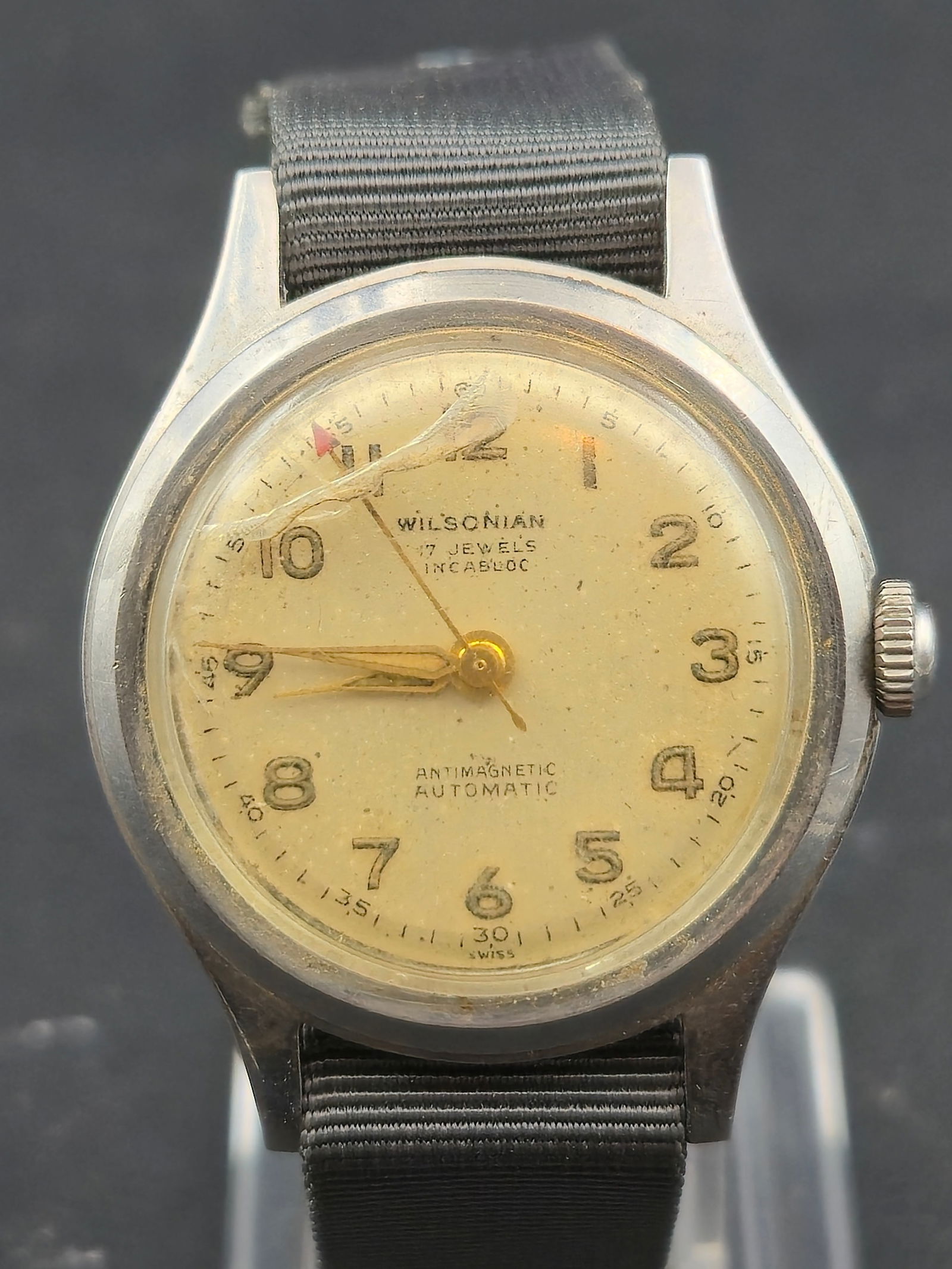 1950s Wilsonian Stainless Steel 33 mm 17J Automatic “Incabloc” Vintage Watch (1 of 8)