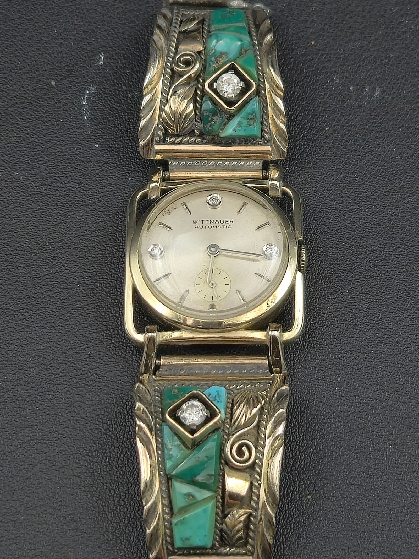1950s Wittnauer Automatic 10K GF 28 mm 17J “Diamond Dial” with Navajo Steven Ray G/F & (1 of 15)