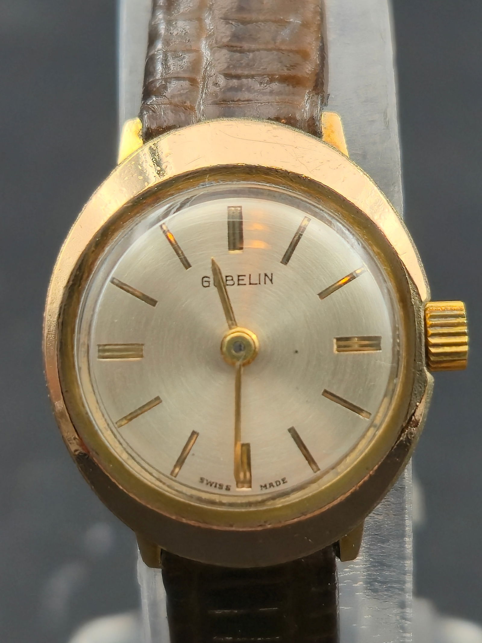 GÜBELIN 20mm 18K Gold-Filled Ladies Watch – 17J Swiss – Running (1970s) (1 of 9)