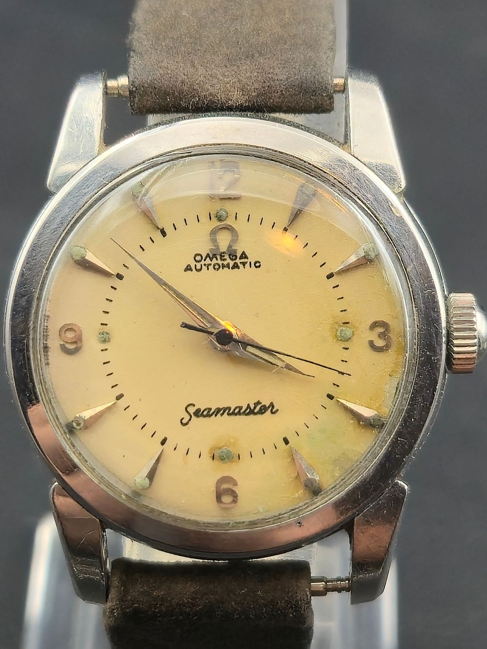 1954 Omega Seamaster “Crosshair Arrowhead” Ref 2828-14 SC 32mm Automatic – Running – (1 of 10)