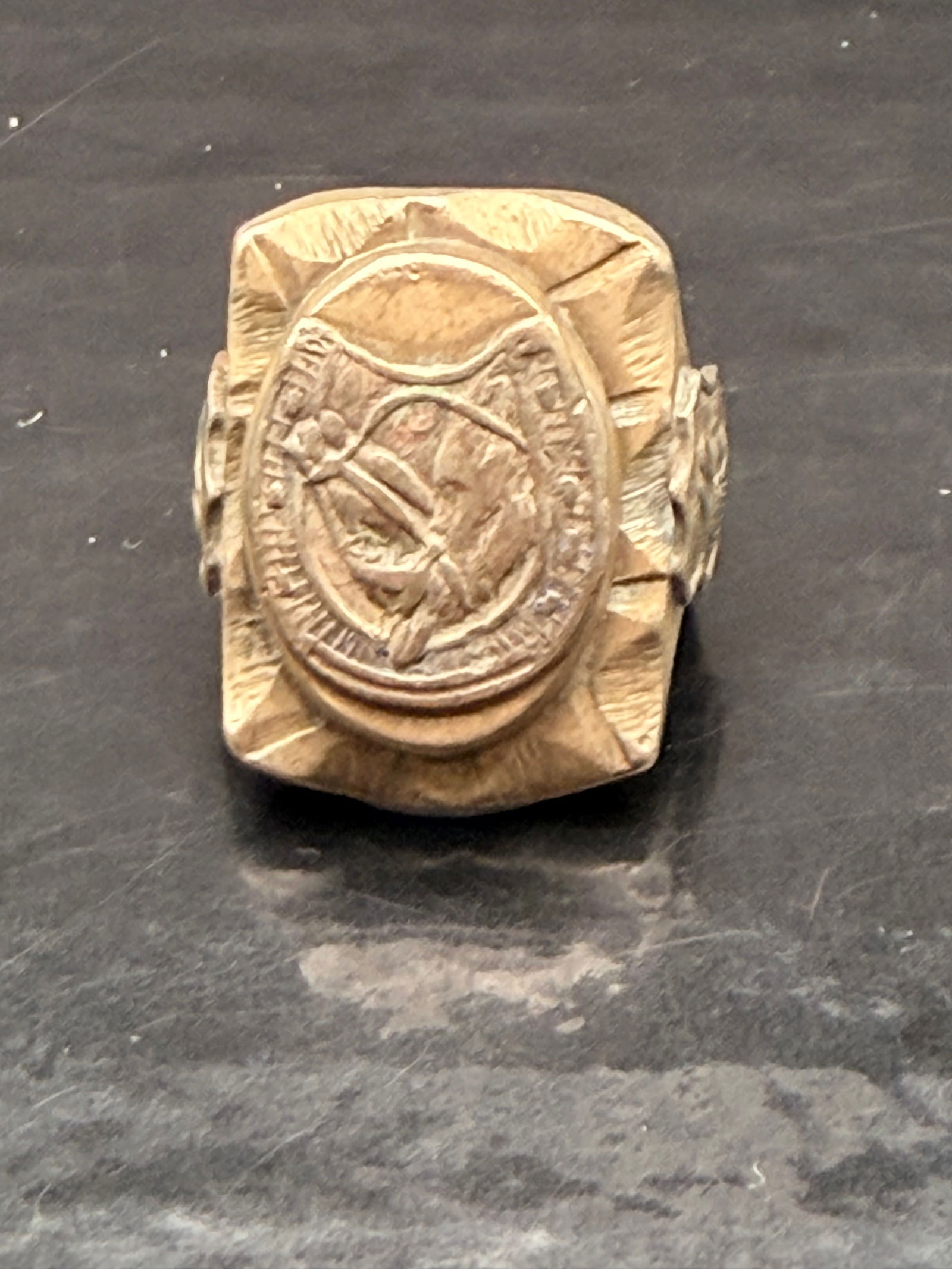 Vintage Sterling Silver 925 Wide Band Ring 33g (1 of 6)