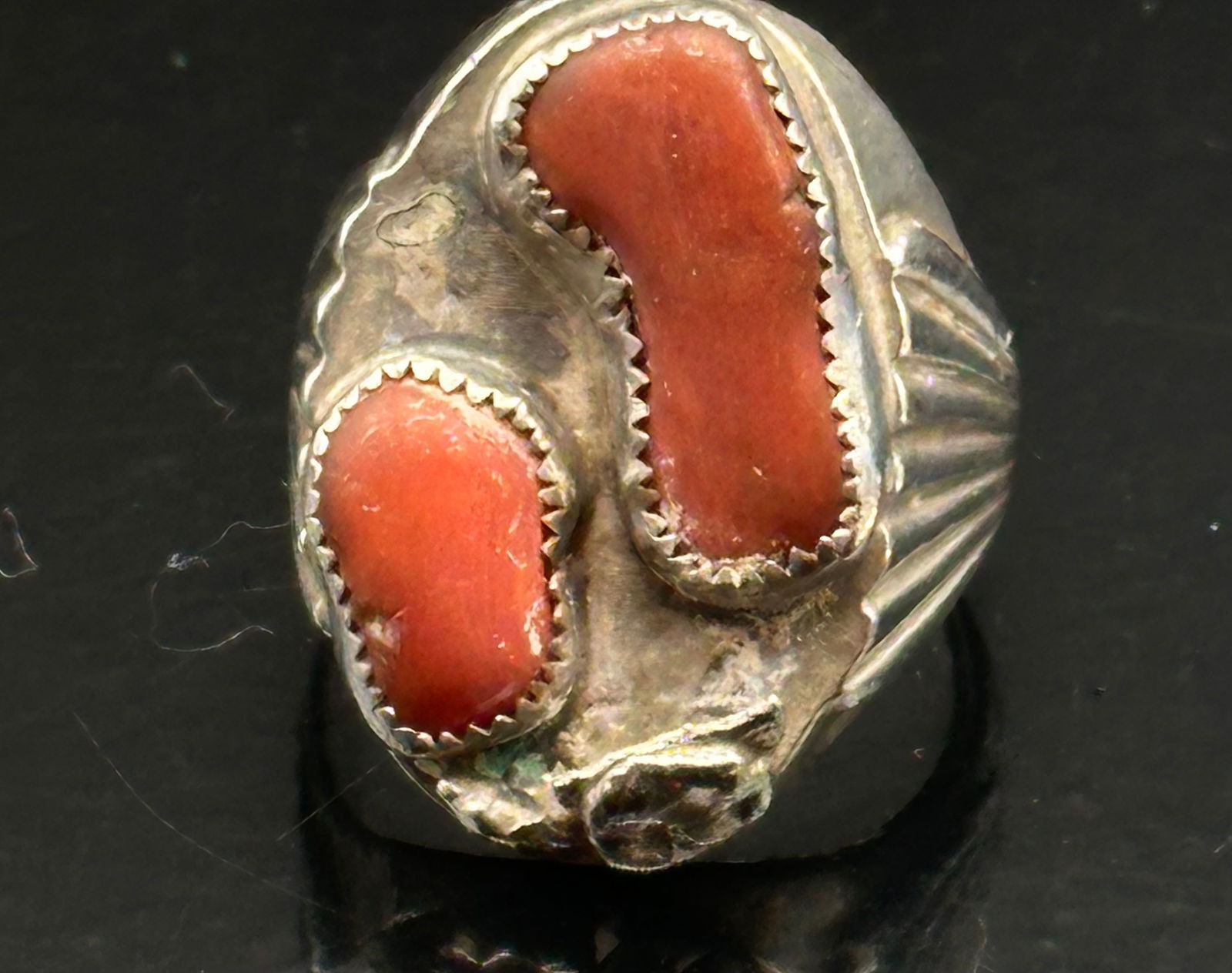 Vintage Turquoise & Coral Watch Tips + Coral Ring Lot – 50g (1 of 11)