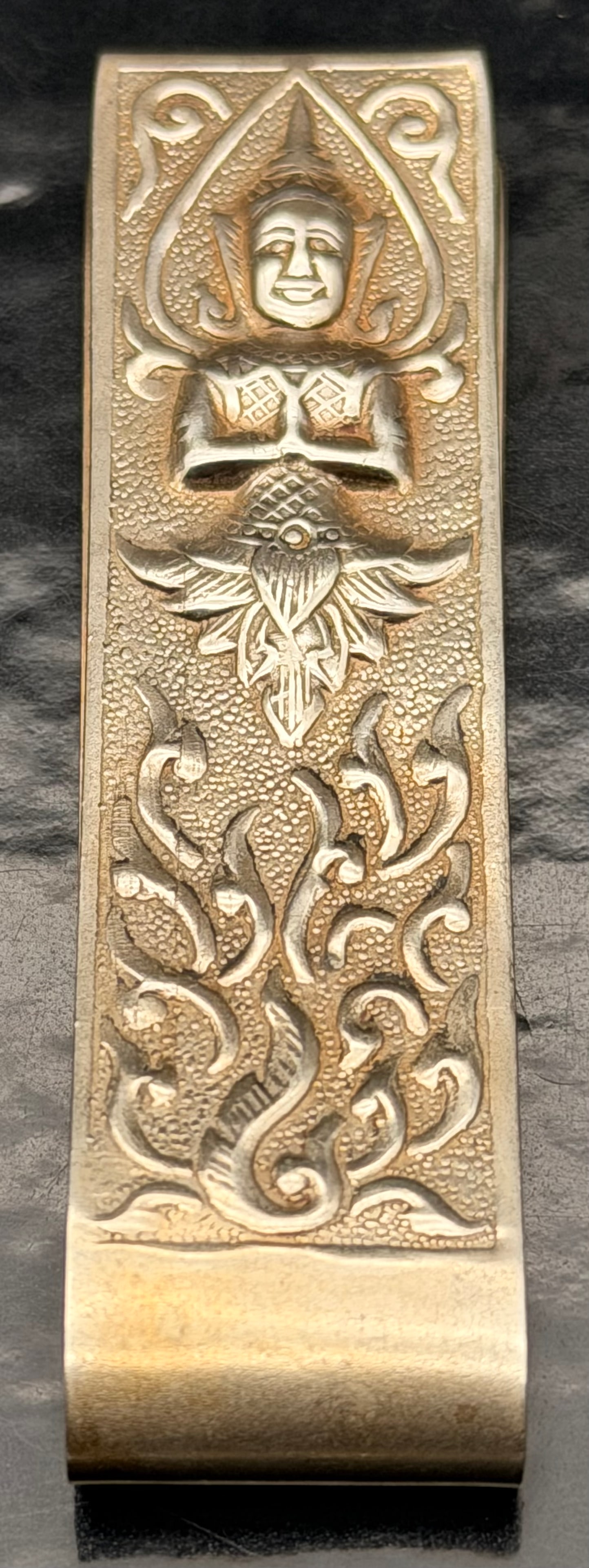 Vintage silver money clip: Money clip from Jimmy Jewelry.co in Bangkok, Thailand, which appears to be a promotional or souvenir item.
