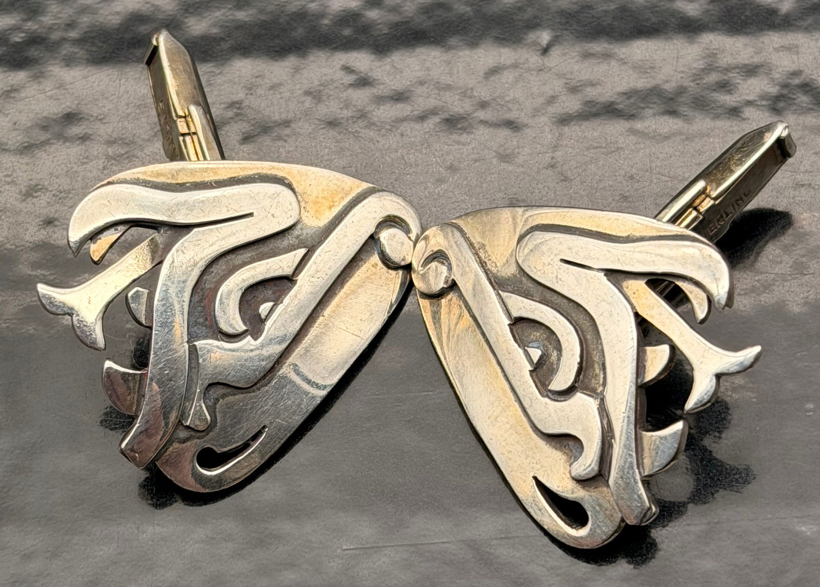 Vintage Mexican silver cufflinks (1 of 4)