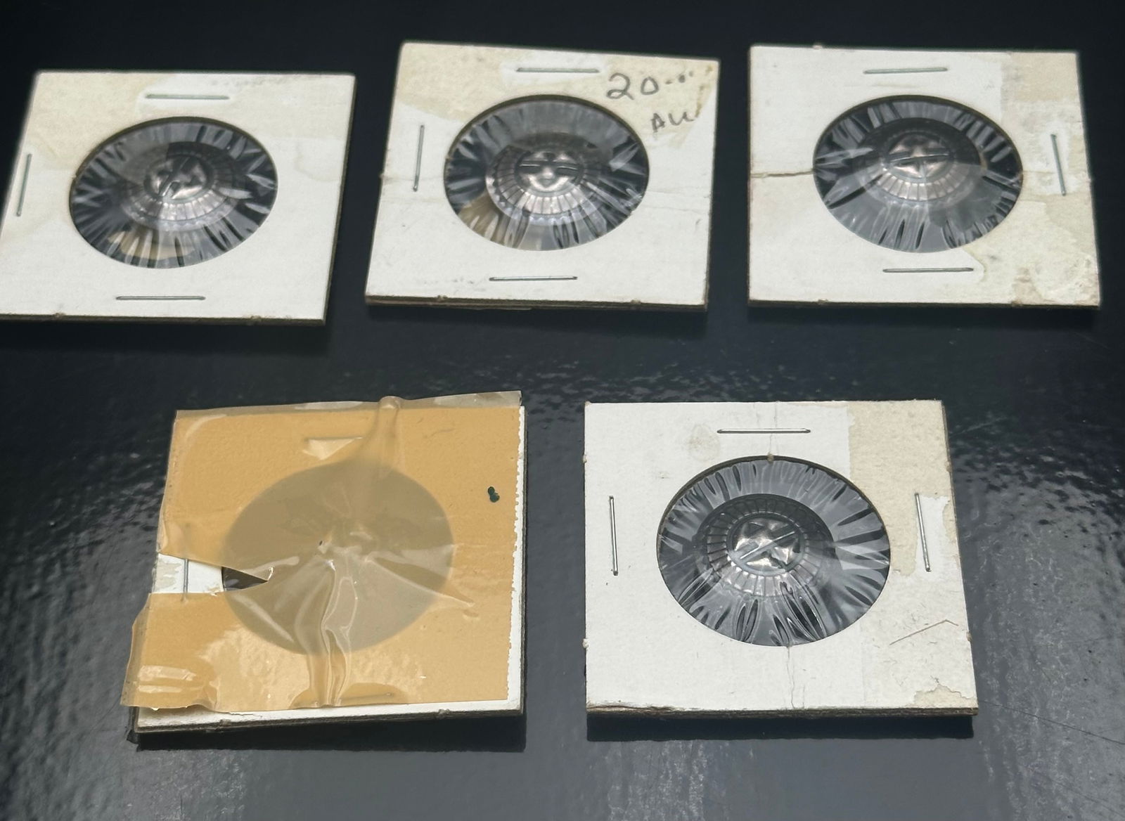 Lot of 5 Sterling Silver Concho Buttons – Vintage Western Style (1 of 7)