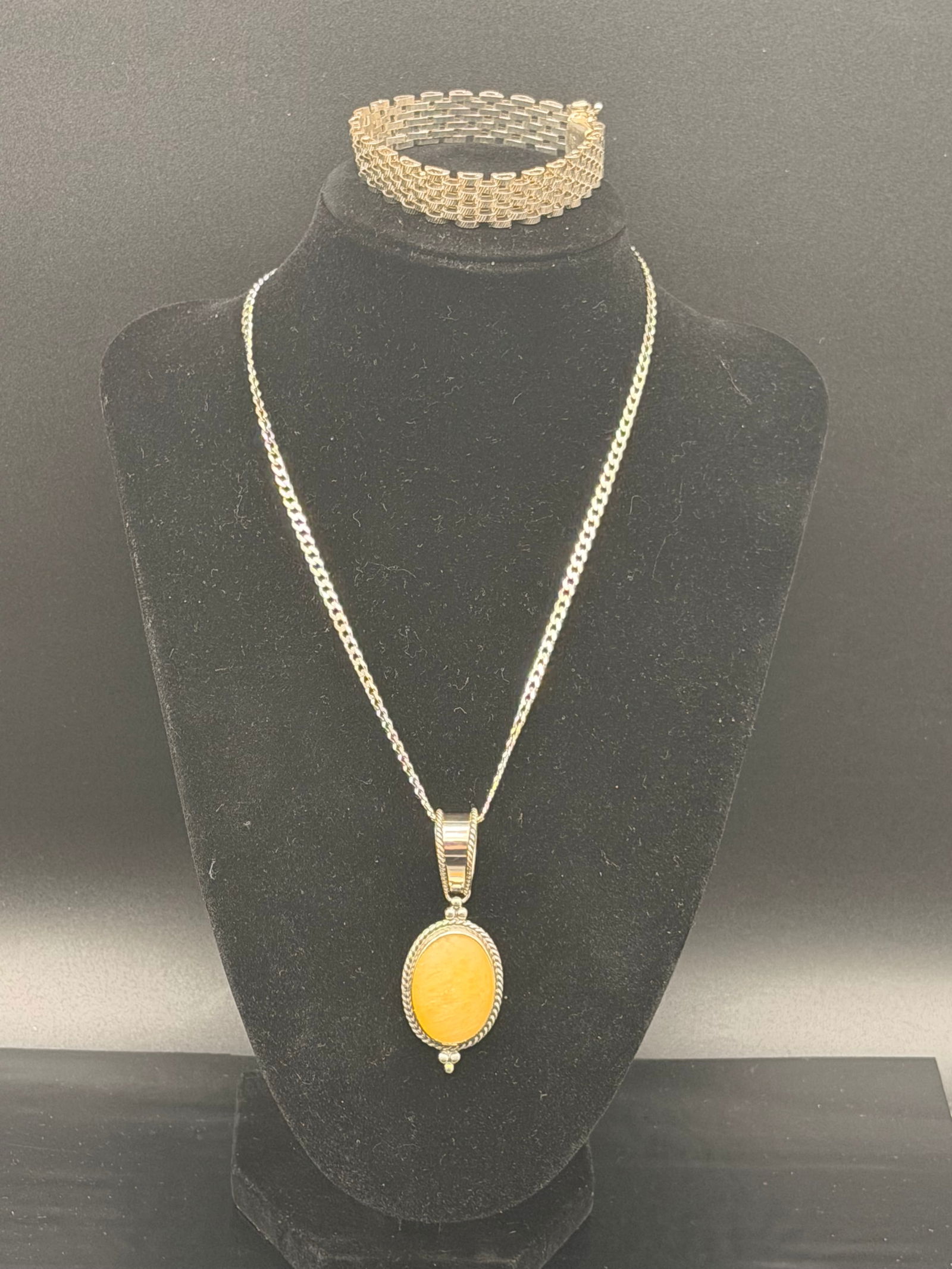 Sterling Silver 925 Italy Necklace, GS Pendant & XTL 925 Bracelet Set – 46g (1 of 11)