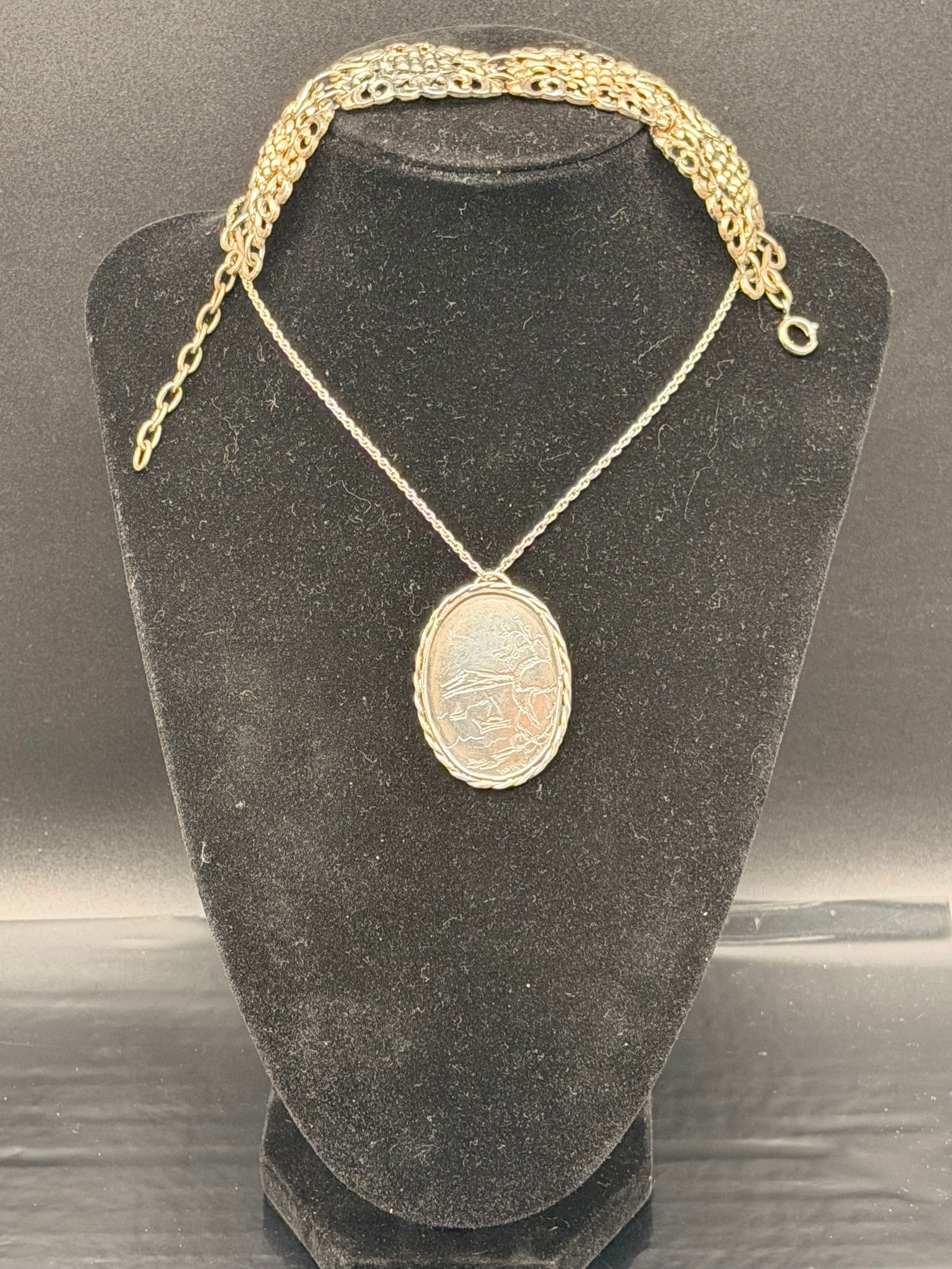 Vintage Sterling Silver Filigree Bracelet & Pendant Set – 37g (1 of 8)