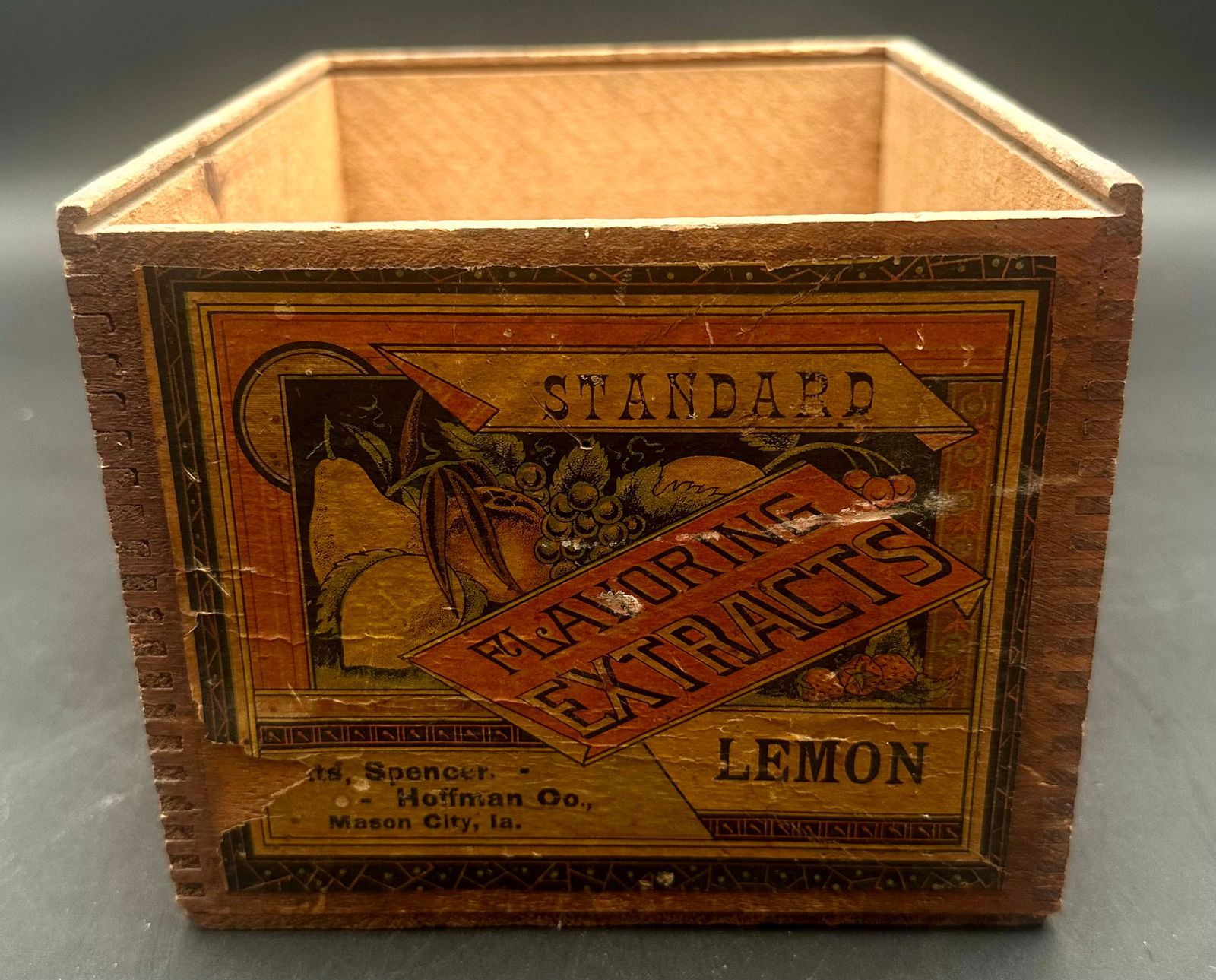 Antique Standard Flavoring Extracts Lemon Wooden Crate – Mason City, IA (1 of 9)