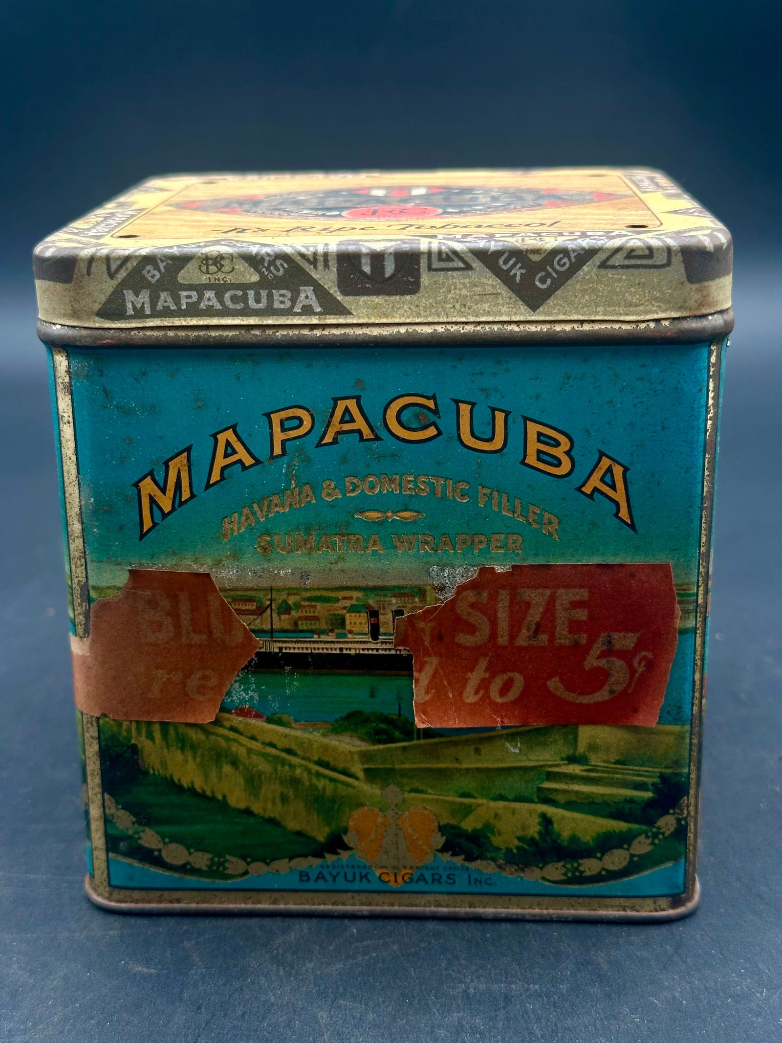 Vintage MAPACUBA Cigar Tin – Bayuk Cigars Inc – Factory 550 PA (1 of 9)
