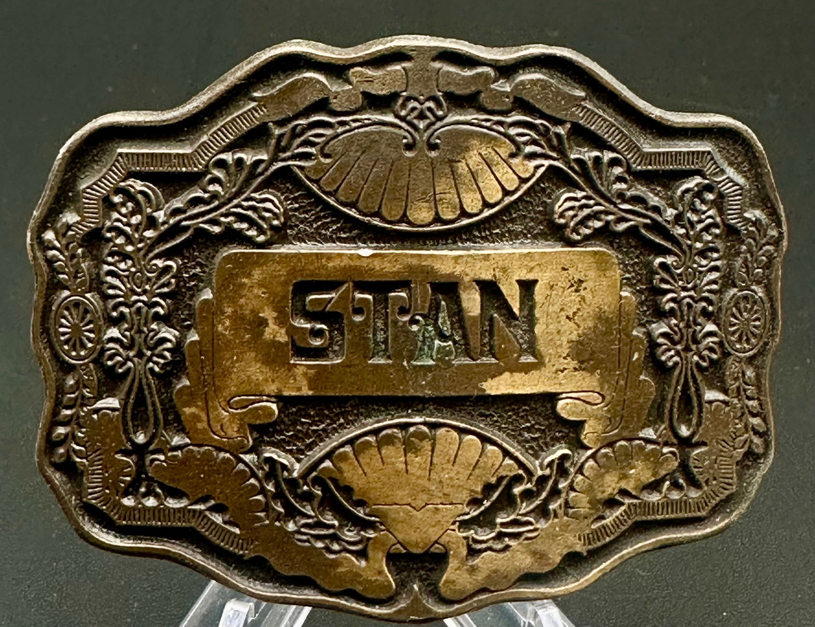 Vintage Solid Brass “Stan” Name Belt Buckle, c.1970s–80s (1 of 11)