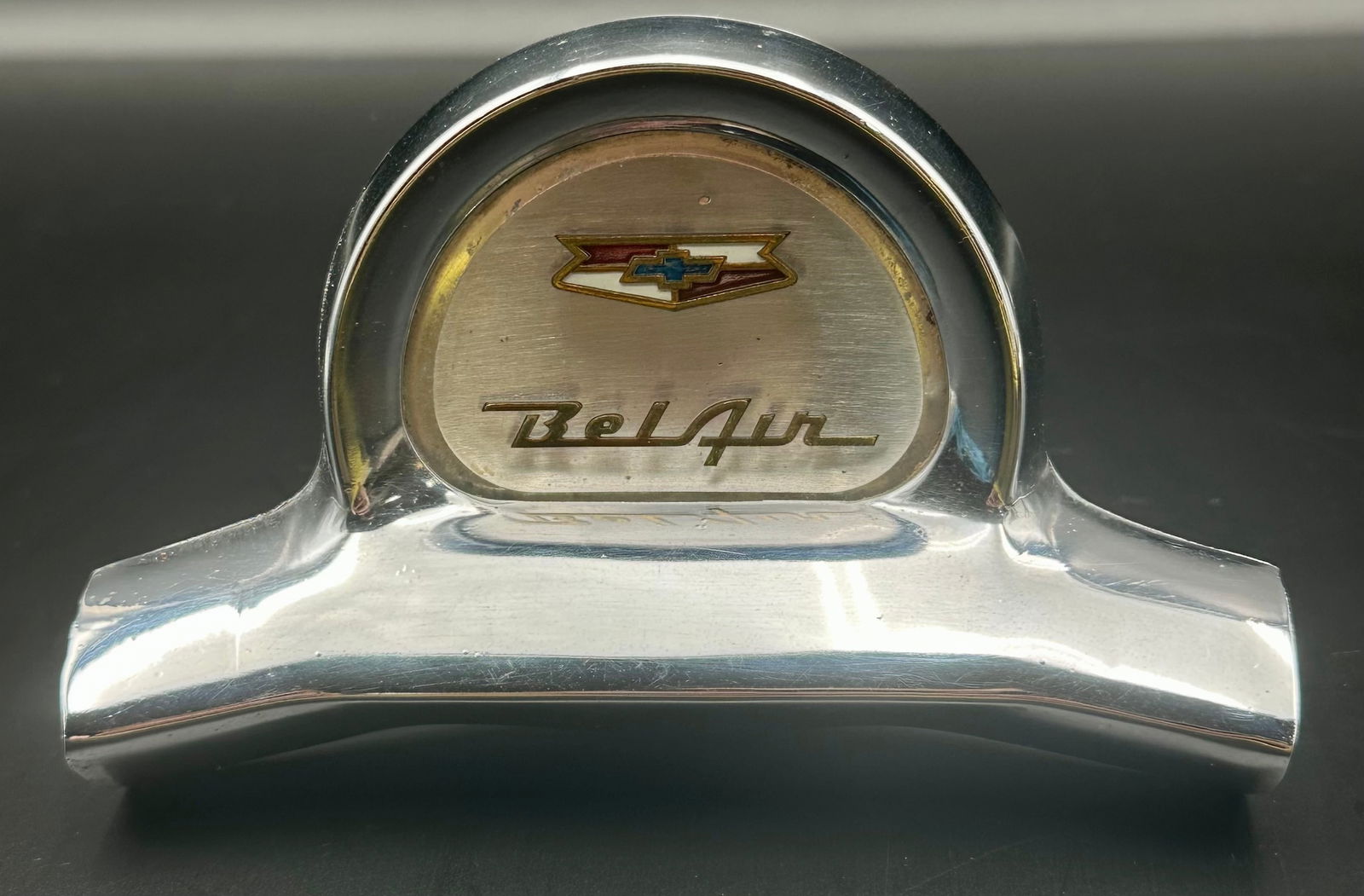 Original 1957 Chevrolet Bel Air Steering Wheel Horn Button, GM Casting 3714440 (1 of 8)