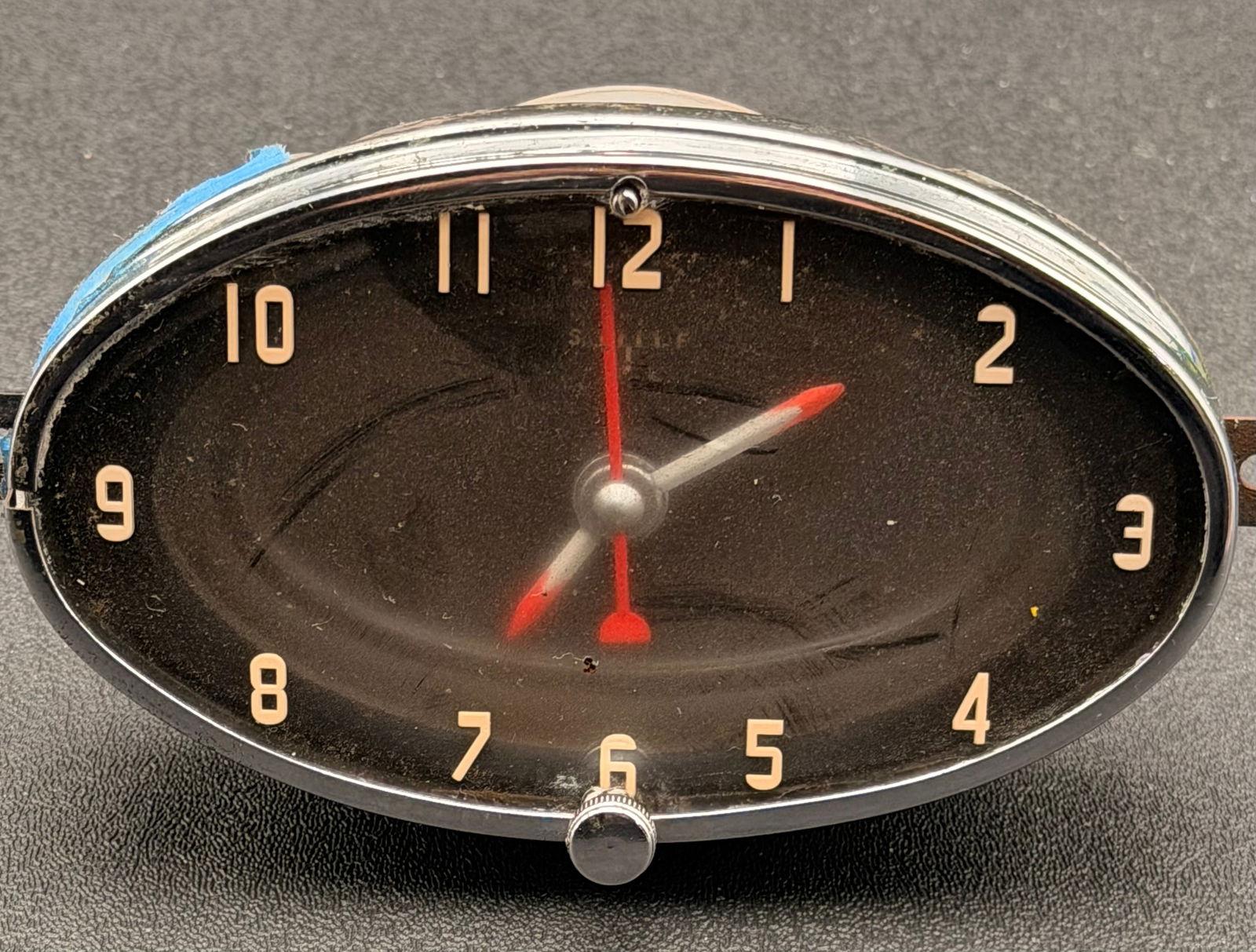 Vintage VDO Dashboard Clock Borg Corp West Germany Oval Porsche VW Mercedes (1 of 9)