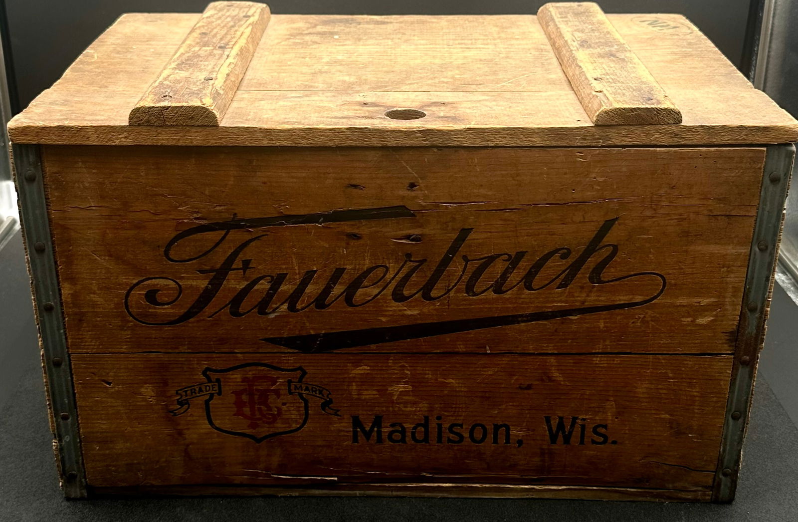 Antique Faulbach Beer Crate – Madison WI Wooden Brewery Box (1 of 14)
