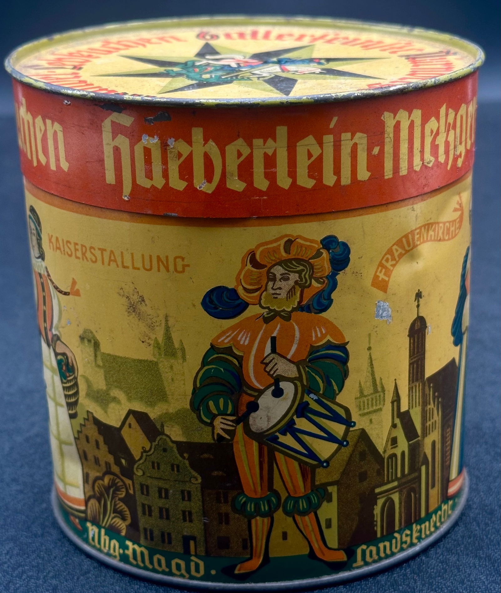 Antique German Tin Chocolate Canister, Nürnberg, Early 20th C (1 of 8)