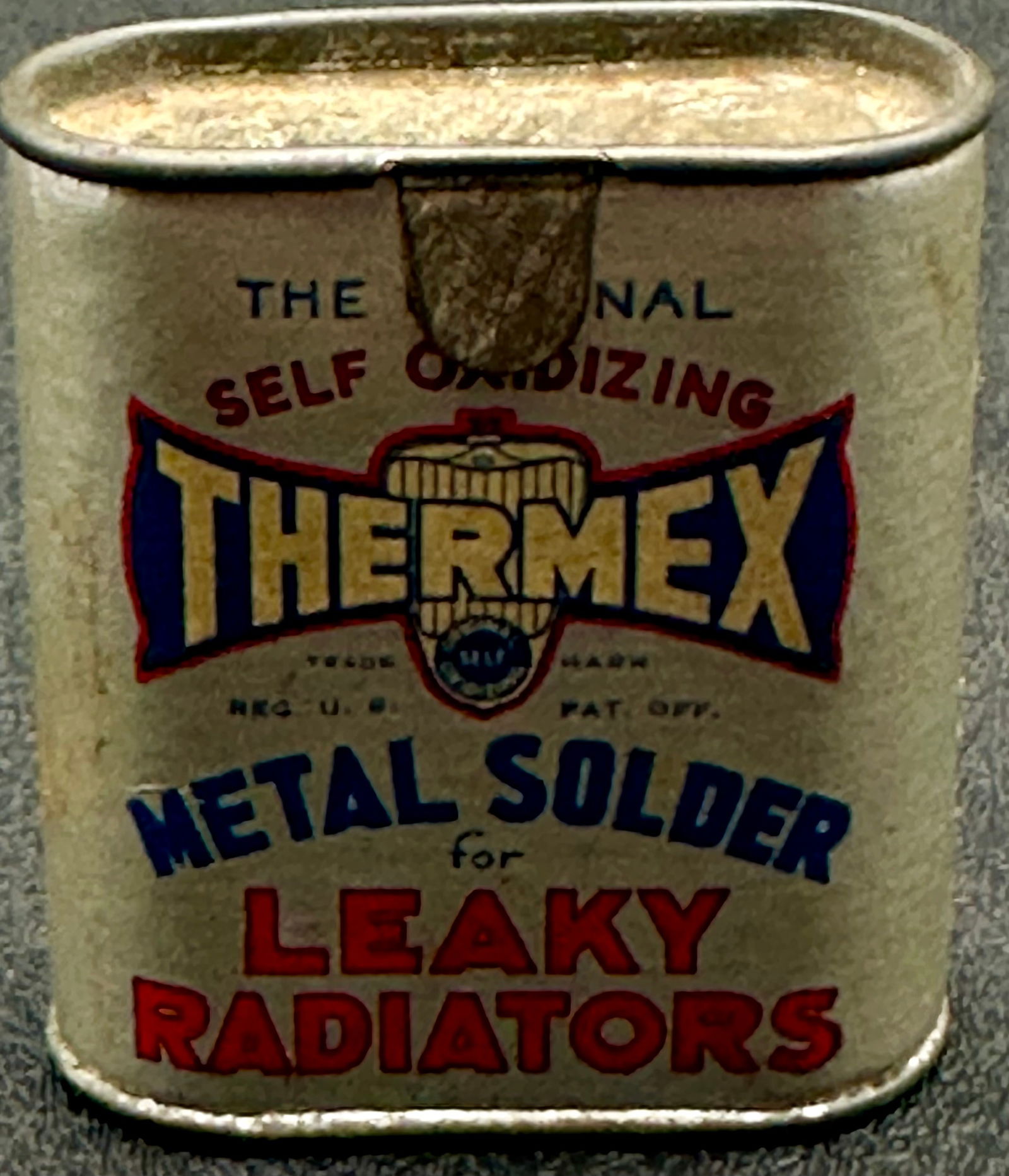 Antique Thermex Self-Oxidizing Metal Solder Tin – Early Radiator Leak Repair c.1920s (1 of 8)