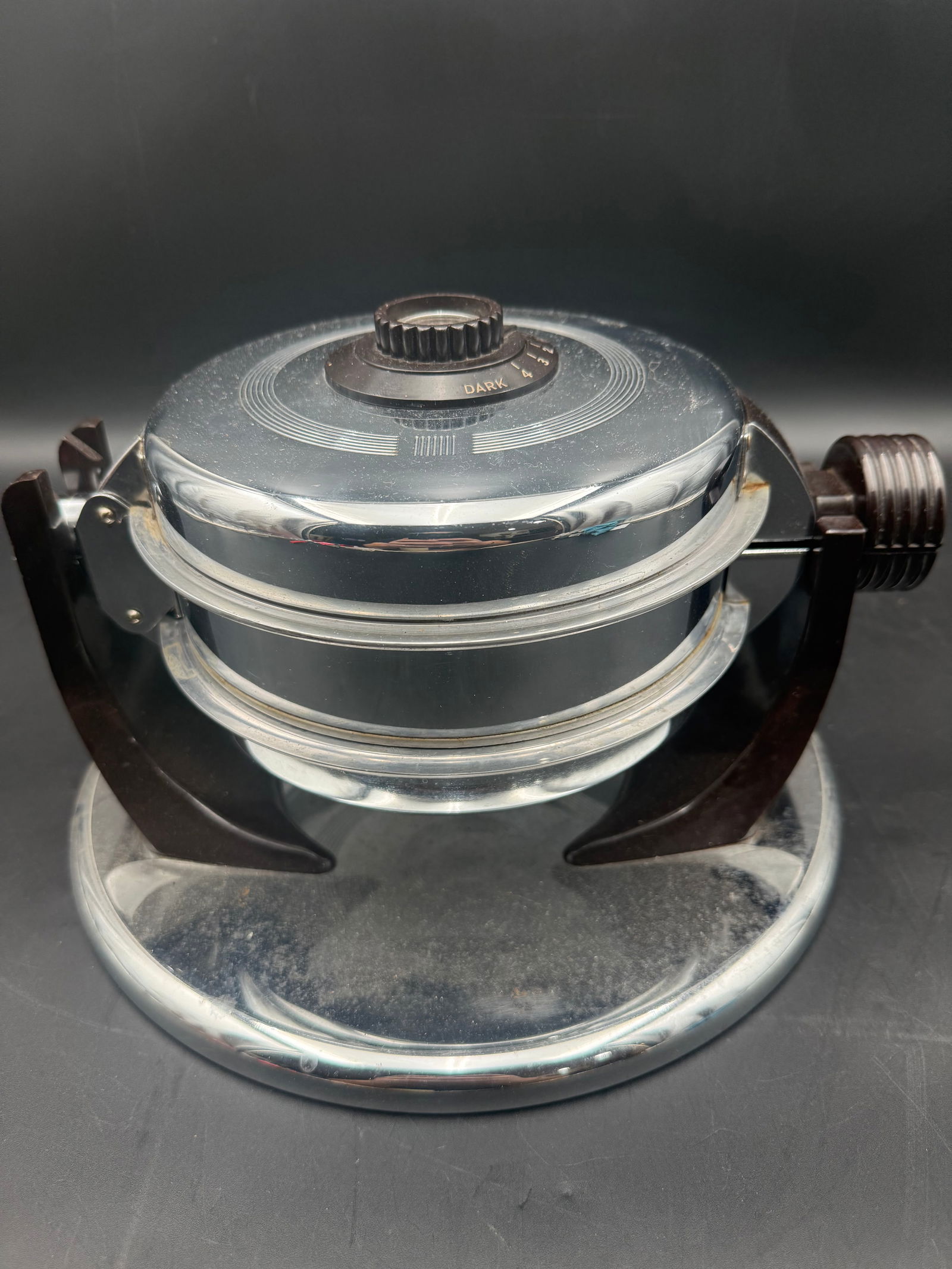 1930S VTG 1940S MANNING BOWMAN TWIN O MATIC ROTATING DOUBLE BELGIAN WAFFLE MAKER (1 of 8)