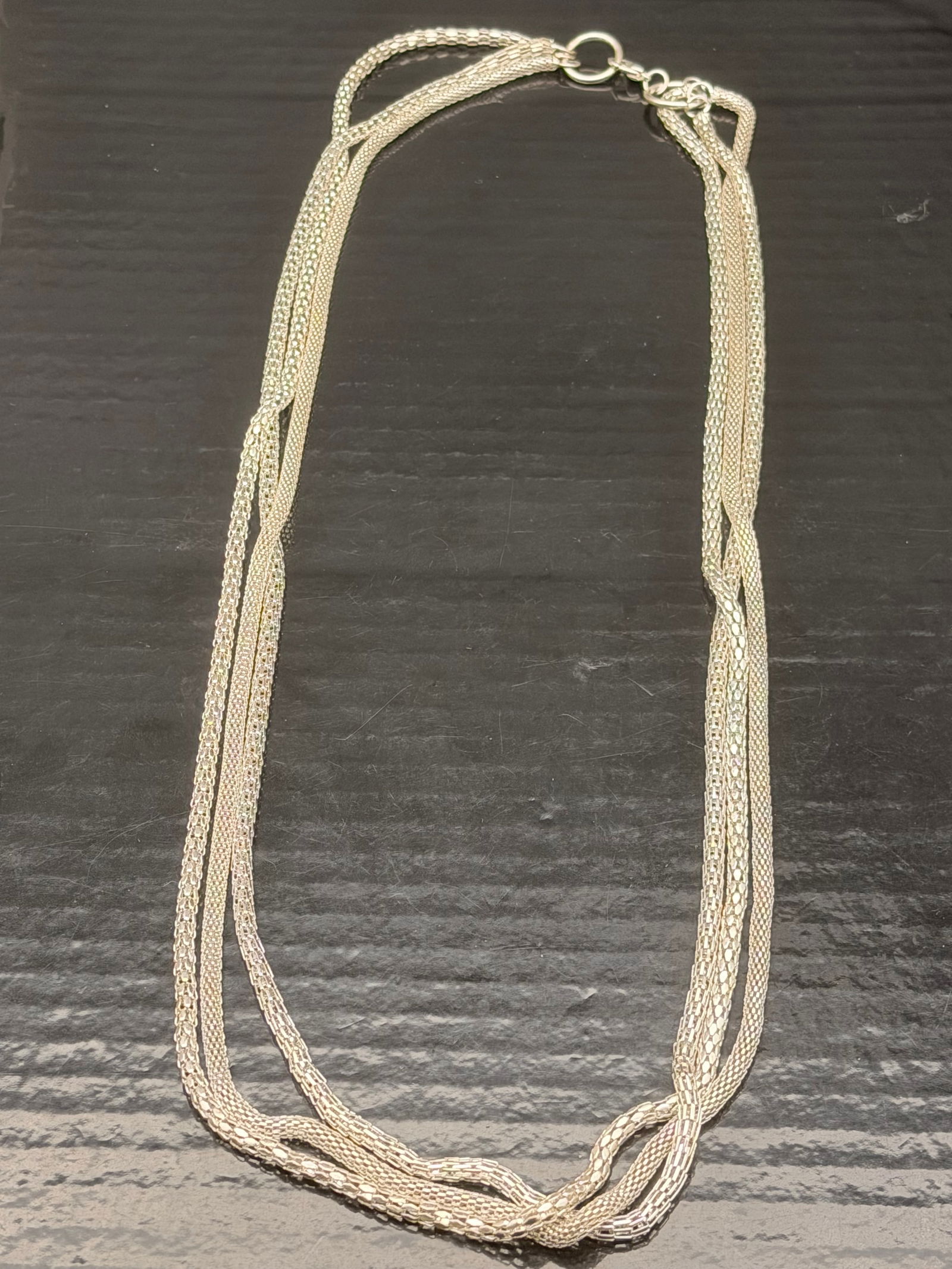 Sterling Silver Multi-Strand Necklace – 48g (1 of 5)