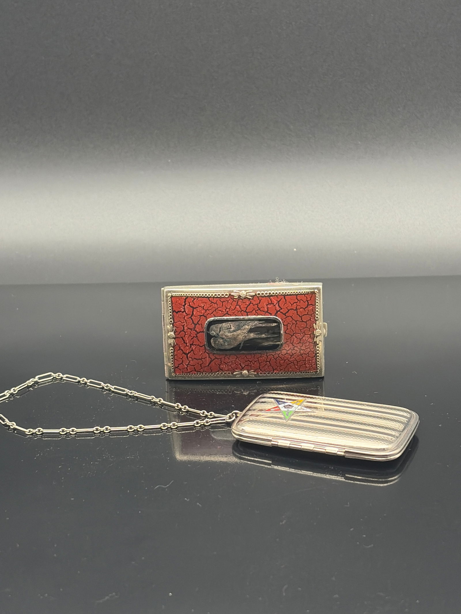 Art Deco Compact & Enamel Vanity Case Pair (1 of 12)