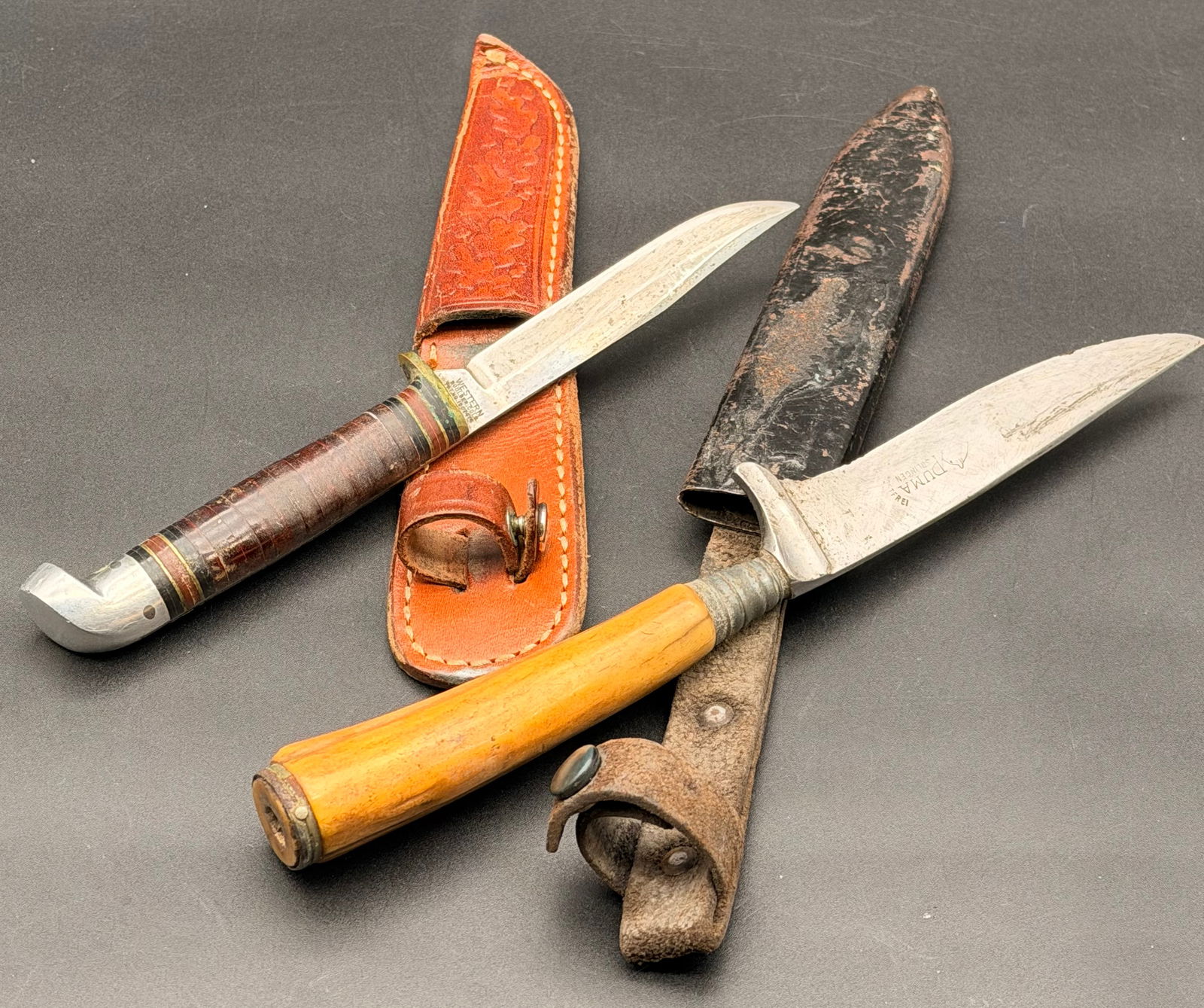 Vintage Fixed Blade Knife Lot – Puma Solingen Germany & Western Boulder Colorado USA – Hunting (1 of 9)