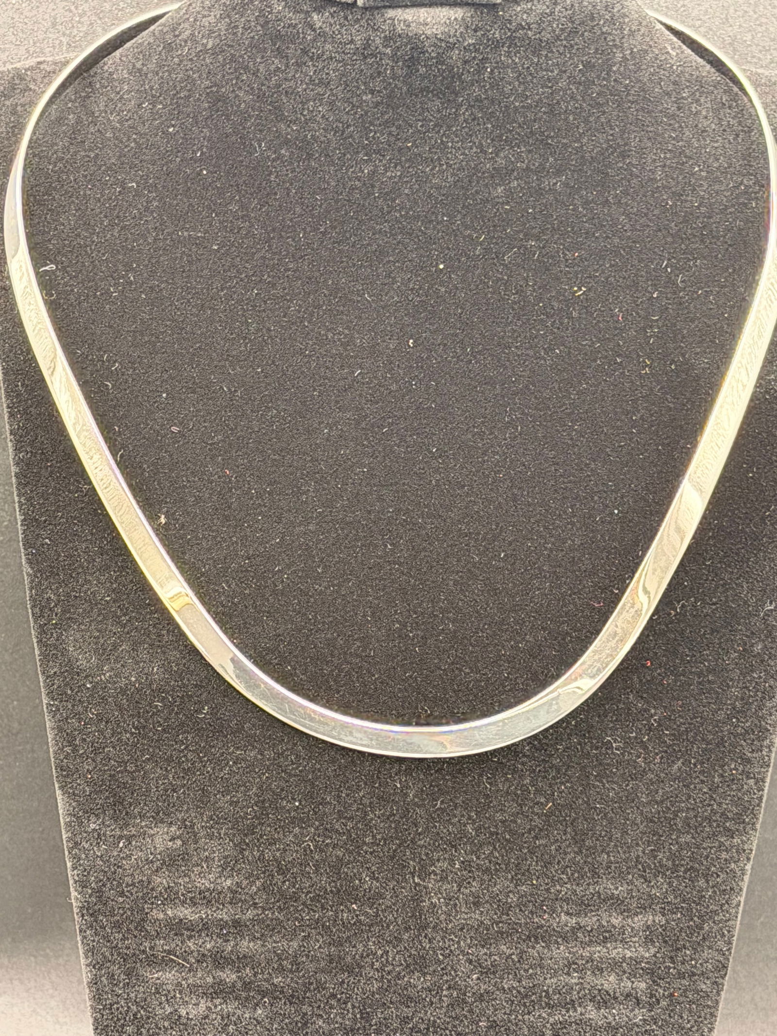 Vintage Sterling Silver 925 Wide Collar Necklace – 29g Etched Design (1 of 6)
