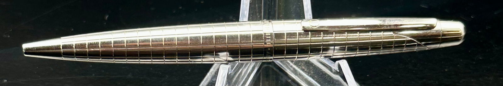 Alfred Dunhill AD1800 Palladium Ballpoint – Square Pattern – Working – With Box (1 of 15)