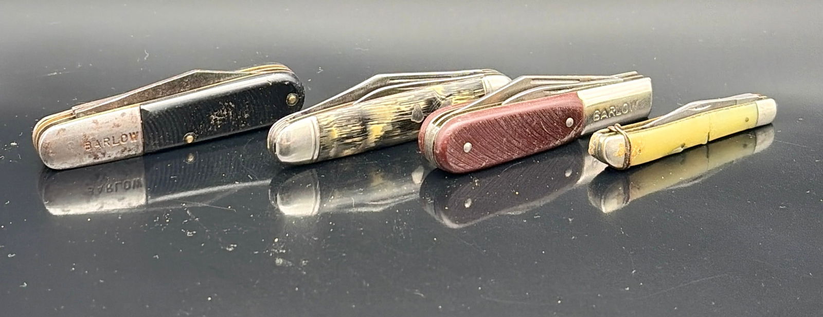 Lot of 4 Vintage Barlow & Pocket Knives Mixed Handles (1 of 10)