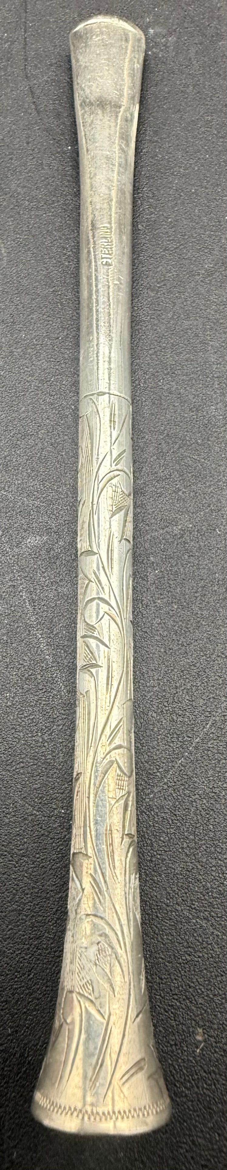 Vintage engraved Silver Sterling cigarette holder, (1 of 7)