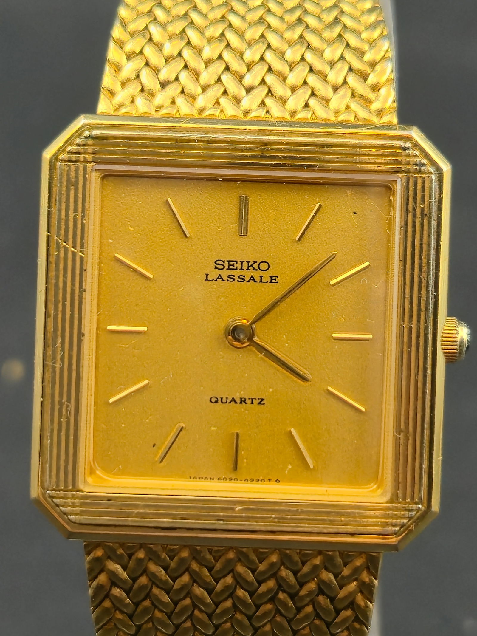 Seiko Lassale 26mm Gold-Tone Mesh Quartz Dress Watch 6020-5339 – New Battery (1 of 9)