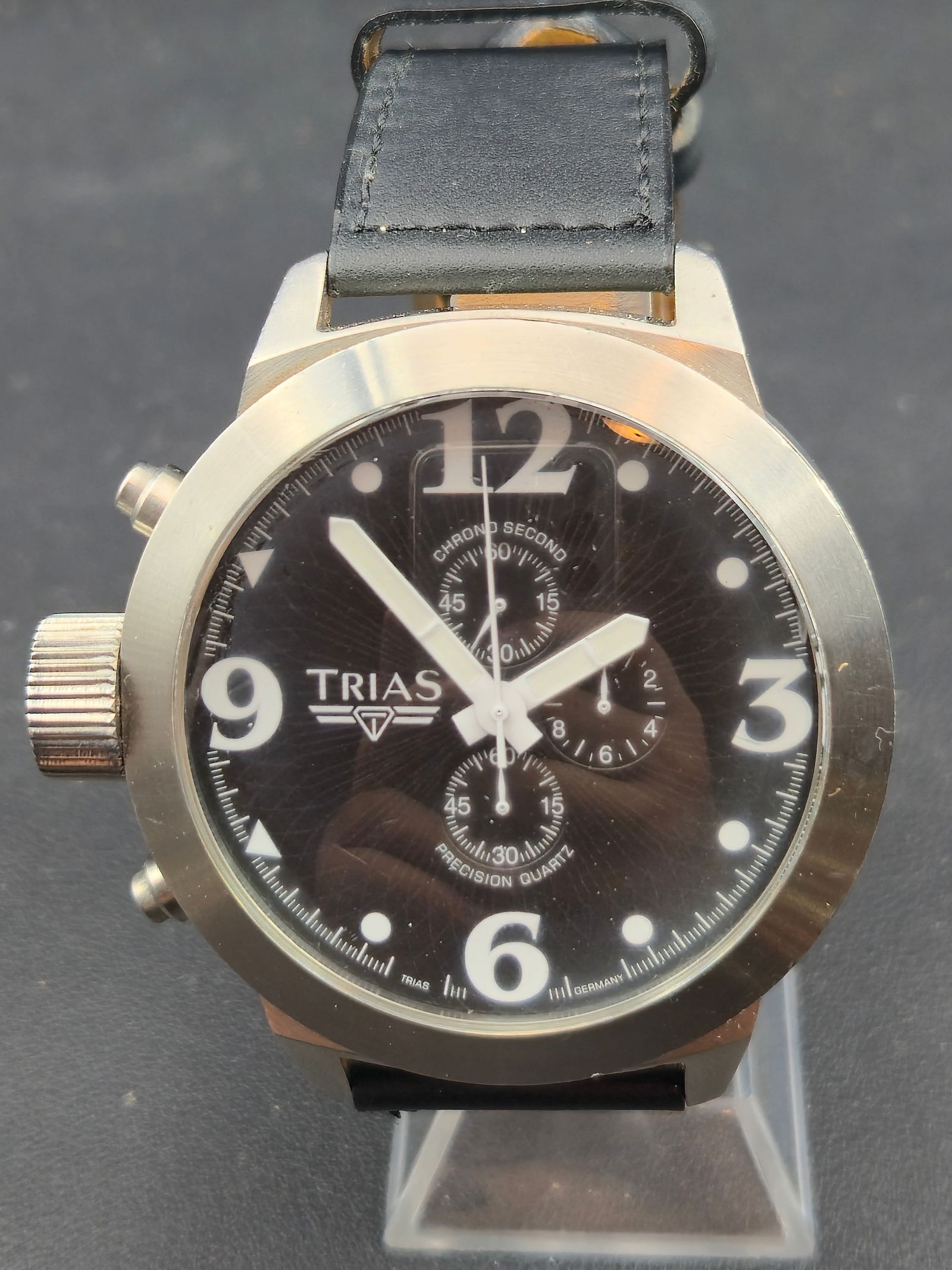 Trias T271-35CH 53mm Oversized Stainless Steel Precision Quartz Chronograph – Runs (1 of 9)