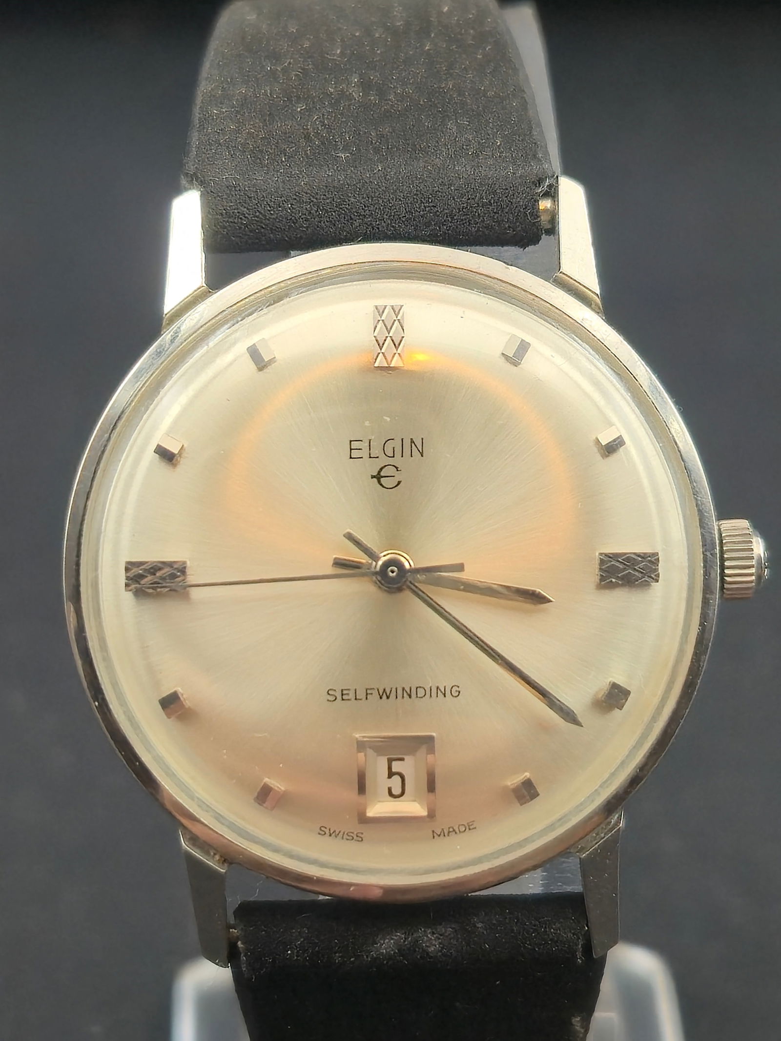 1967 Elgin Selfwinding 33mm Stainless Steel Date Automatic 17J Model 849 Running (1 of 10)