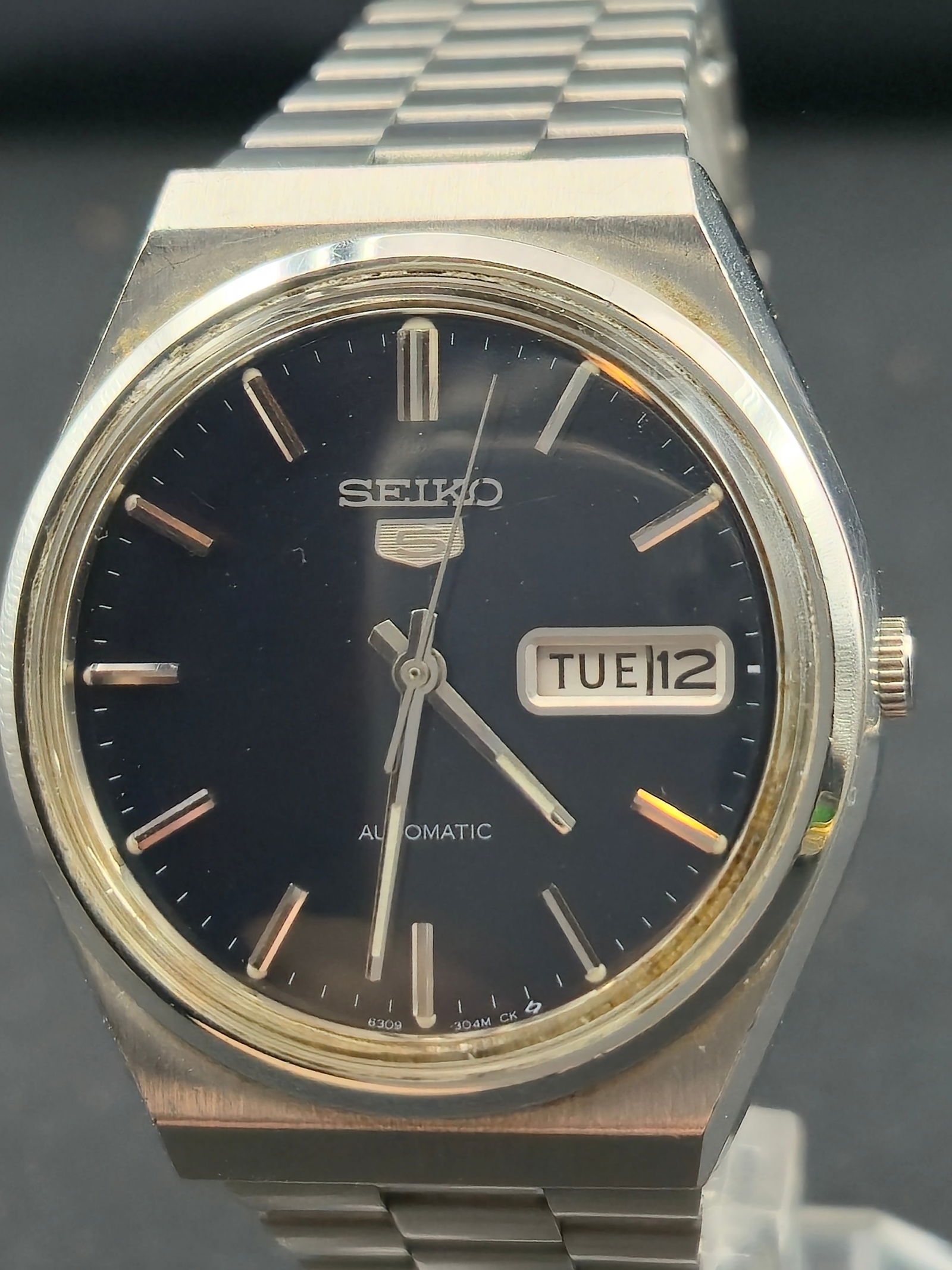 1984 Seiko 5 Automatic 6309-8930 36mm Stainless Steel Day Date Watch Runs (1 of 9)