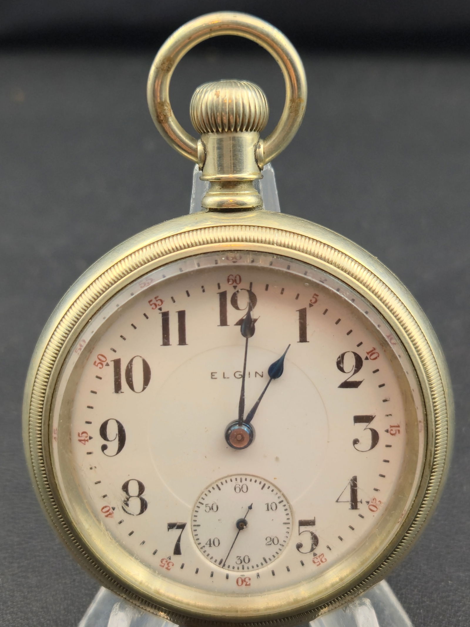 1918 Elgin 18s 17J Grade 336 Pocket Watch – Nickel Case – Running (1 of 7)