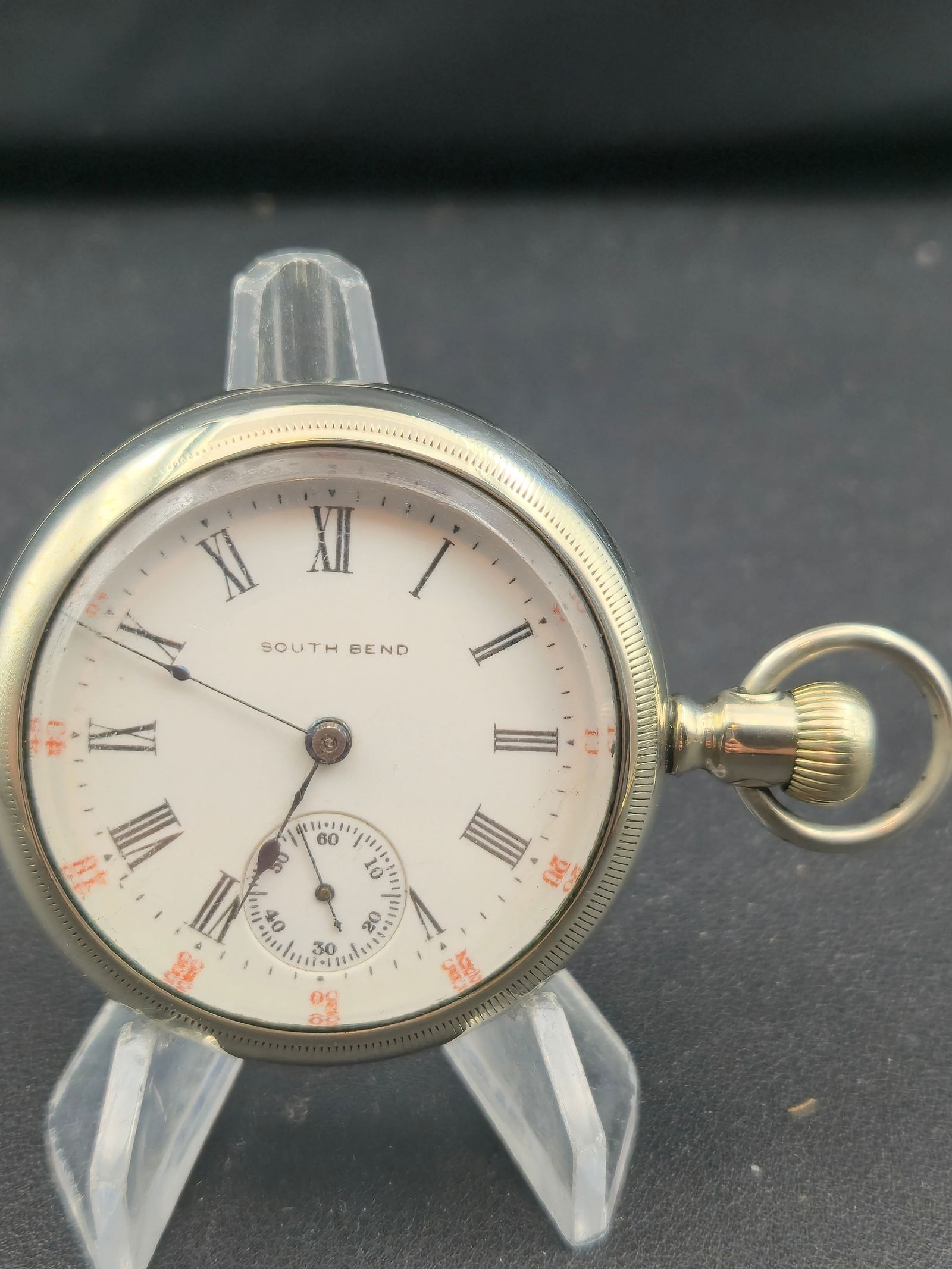 1905 South Bend 18s 15J Grade 330 Sidewinder Pocket Watch Silveroid Case Runs (1 of 10)