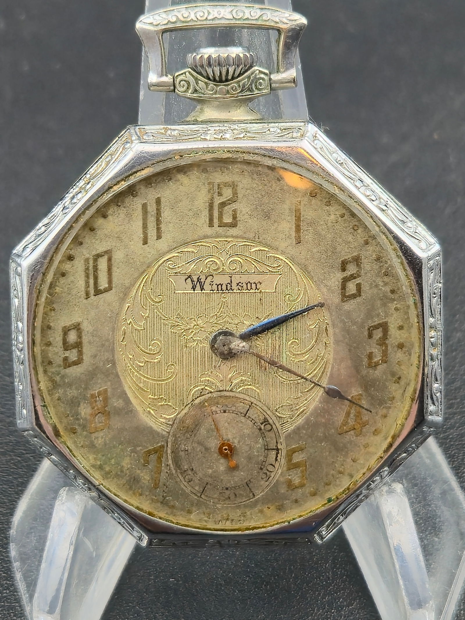 c.1925 Windsor Swiss Pocket Watch 43mm Art Deco Octagon Case by Jegot Watch Co. – Runs (1 of 9)