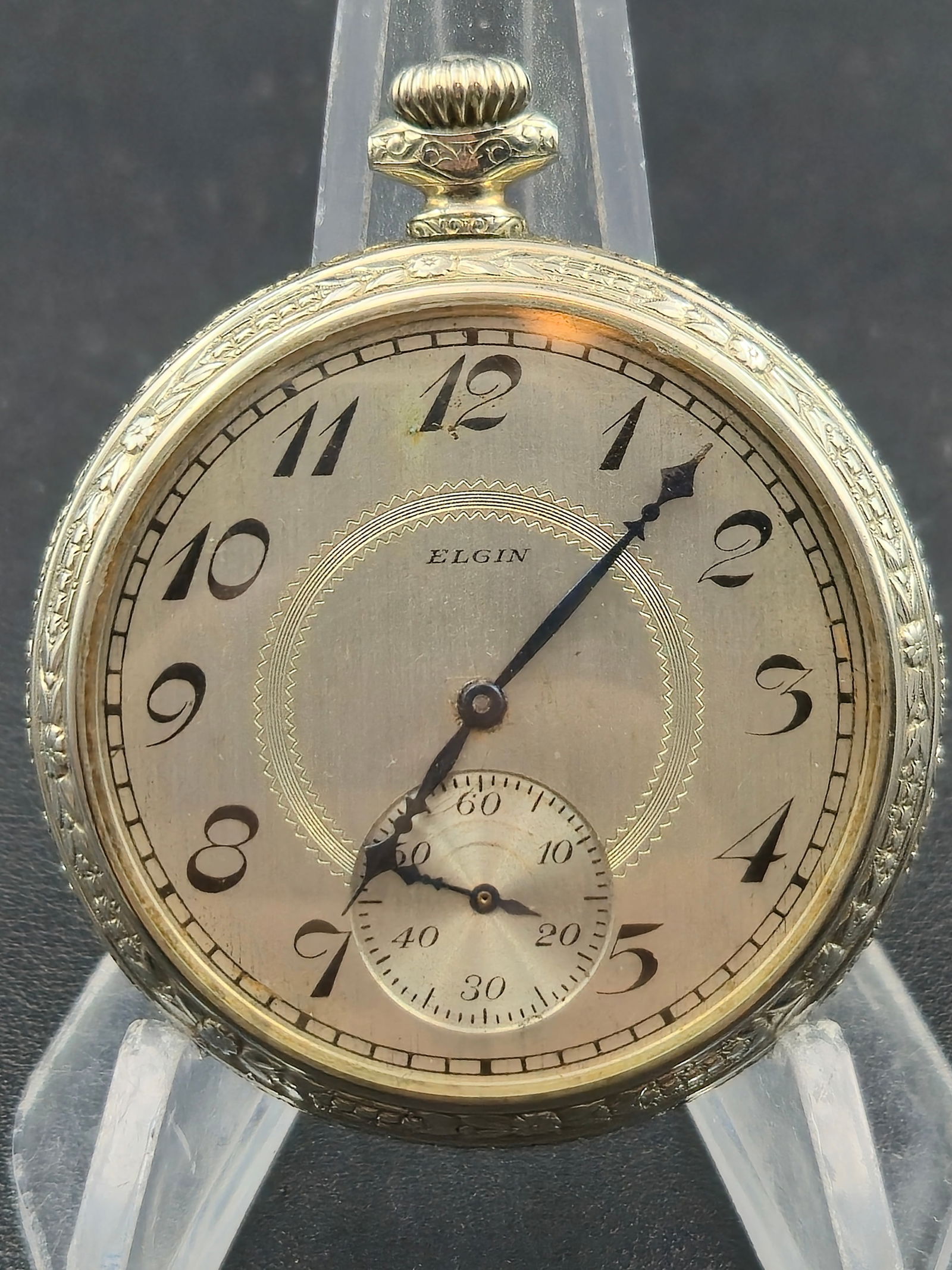 1928 Elgin Grade 315 12s 15J Pocket Watch in Scepter Case  — Runs (1 of 8)