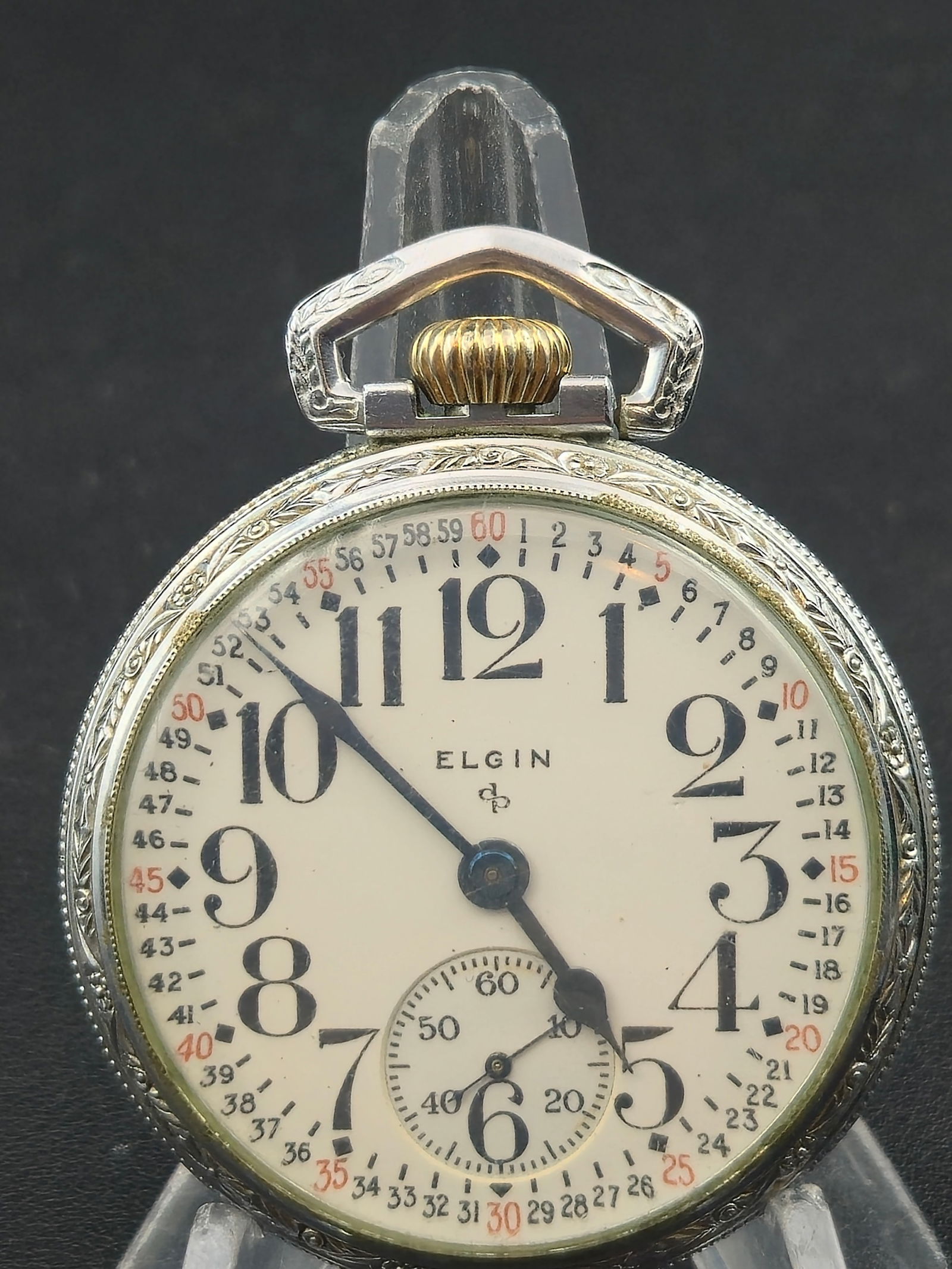 1948 Elgin 16S 15J Grade 575 Pocket Watch Montgomery Dial Runs (1 of 8)