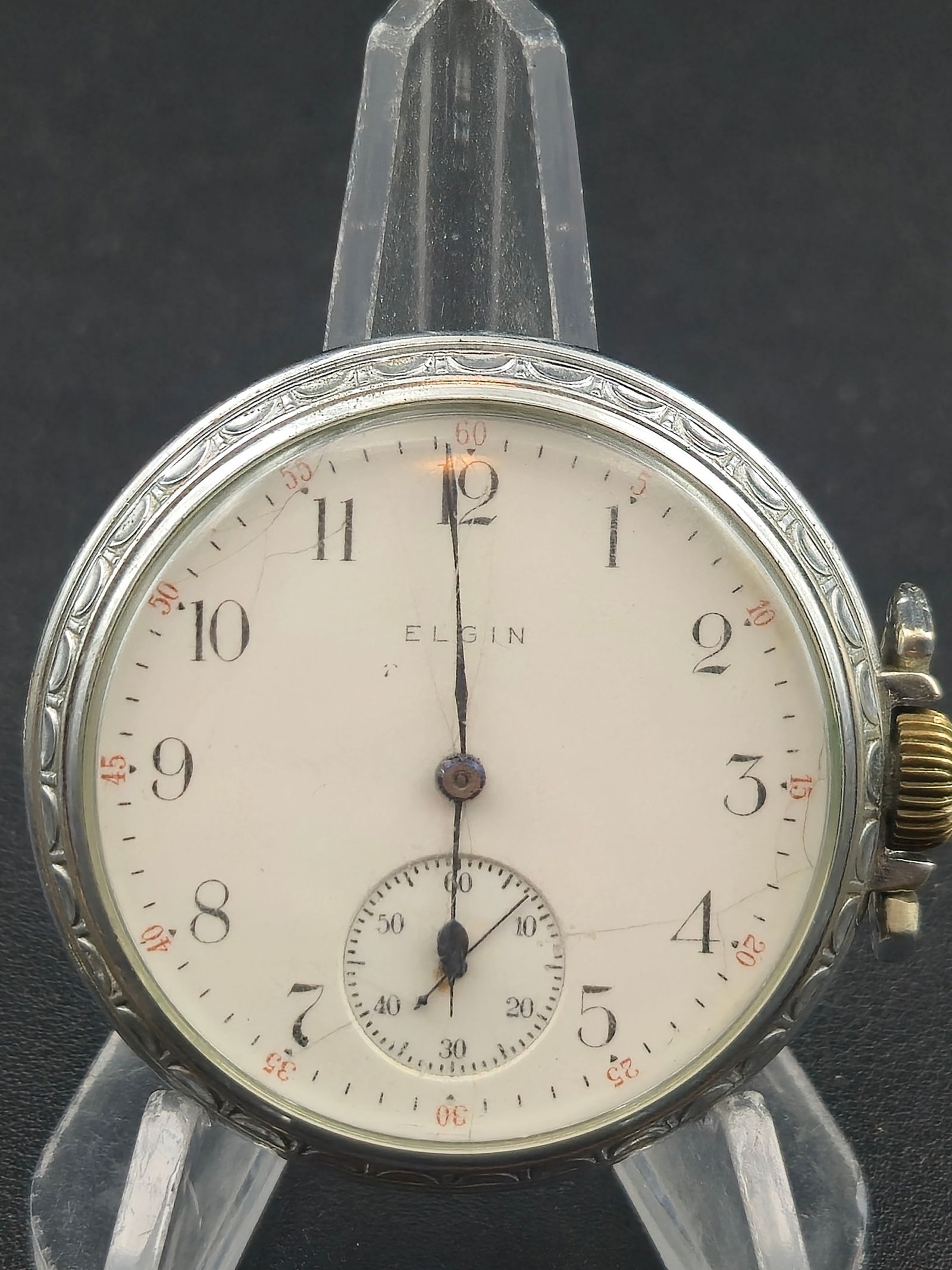 1921 Elgin 16S 17J Grade 386 Eagle Case Pocket Watch Runs (1 of 8)