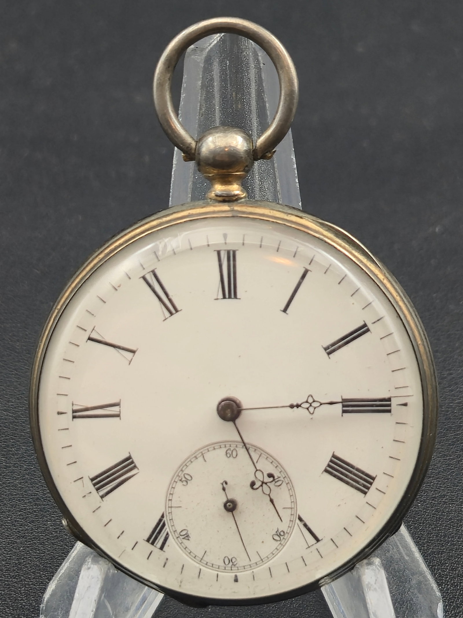 c.1890s Swiss 48mm Ancre Ligne Droite Keywind Pocket Watch Fancy Case (1 of 11)