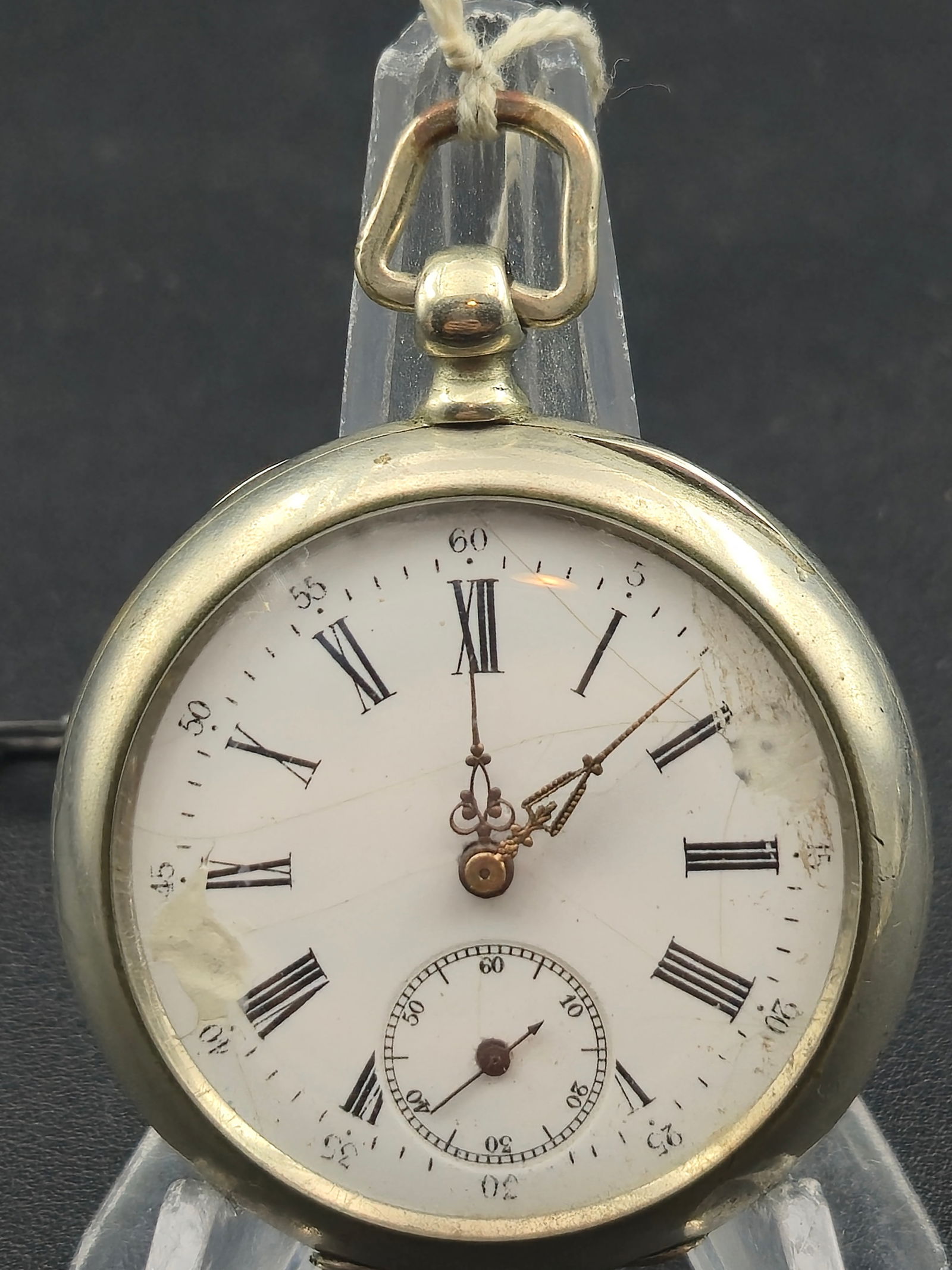 c.1880s Swiss 47mm Cylindre 6 Rubis Keywind Pocket Watch Fancy Case Runs (1 of 11)