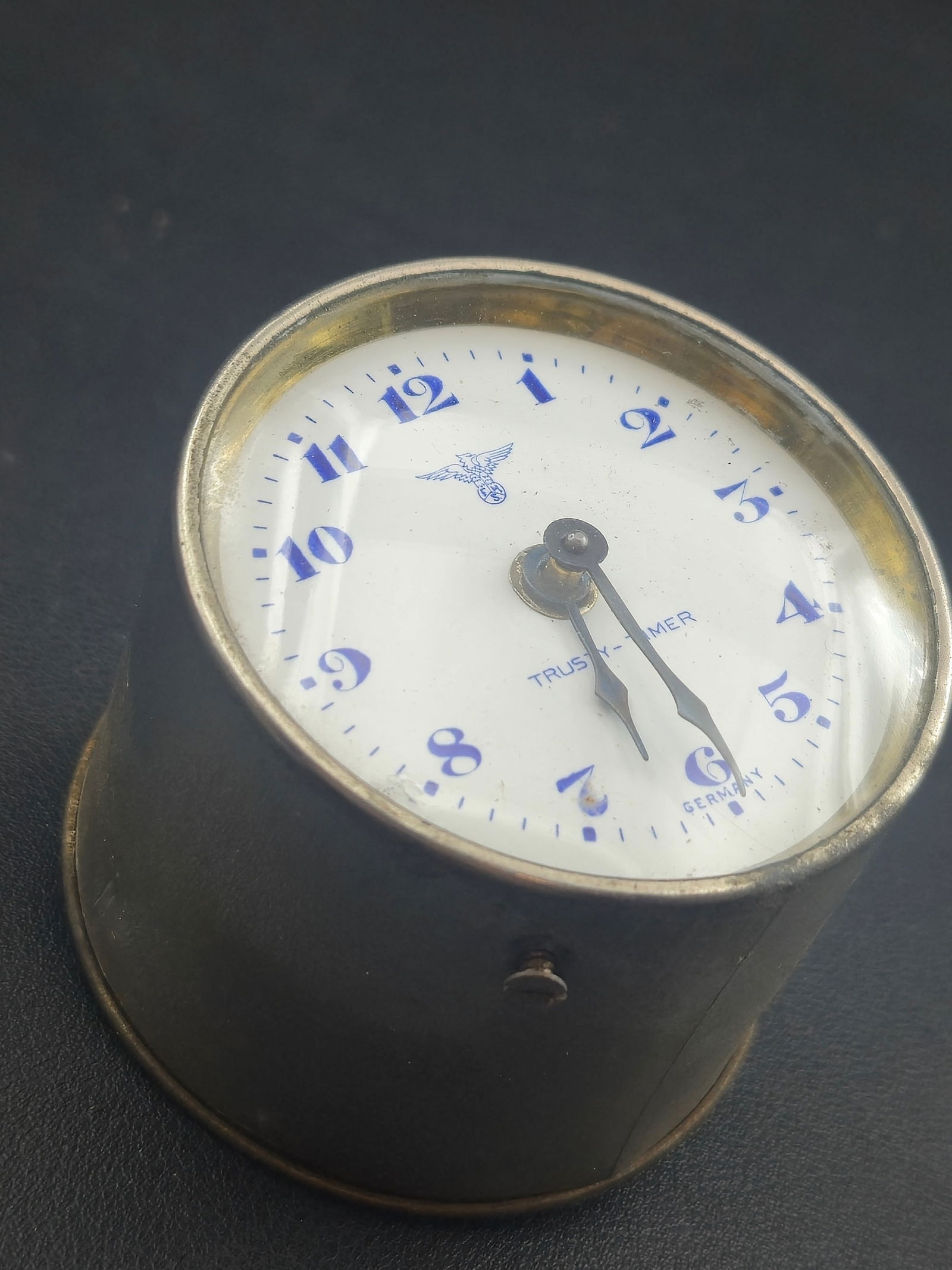 Vintage German FMS Trusty Timer Rear Wind Panel Clock Running 1950s Mechanical (1 of 9)