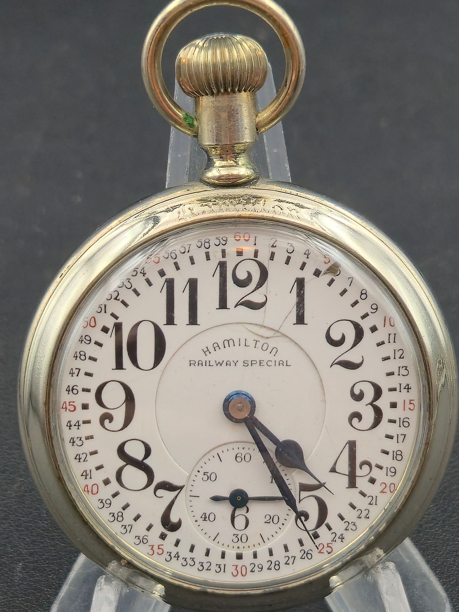 1942 Hamilton 992B 21J 16s Railway Special Montgomery Dial Salesman Case Early C Runs (1 of 6)