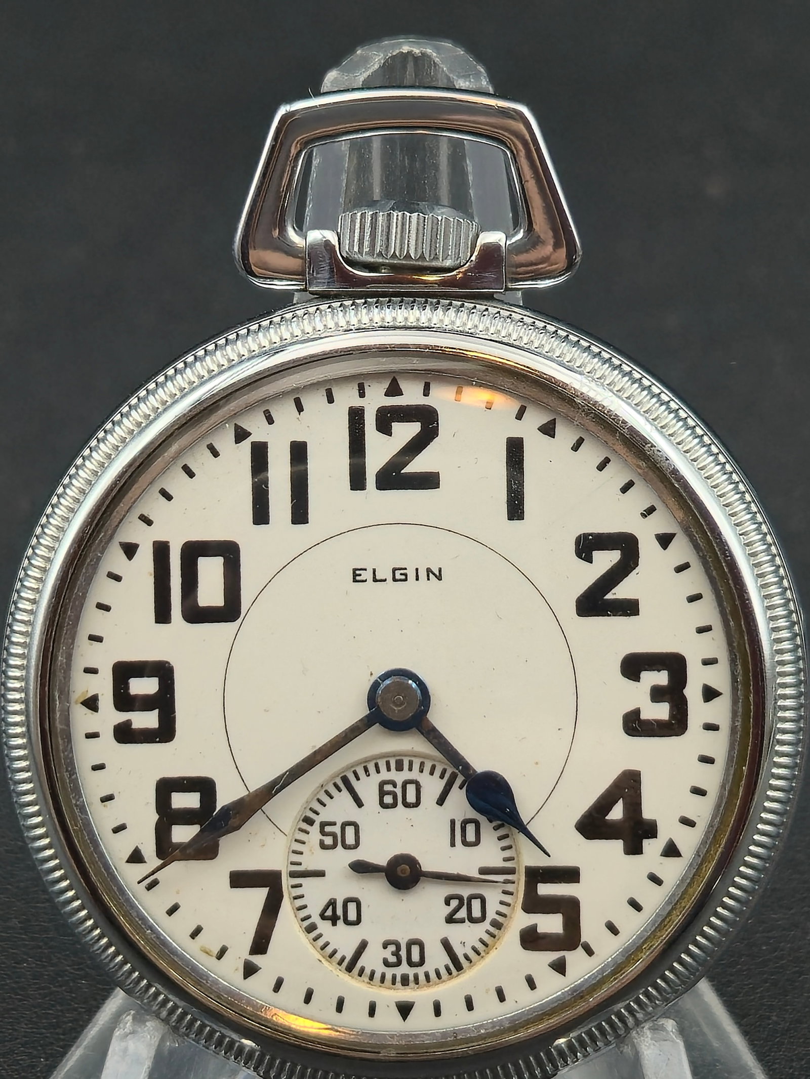 1941 Elgin B.W. Raymond Grade 540 16s 23J Lever-Set Open Face RR Pocket Watch (1 of 8)