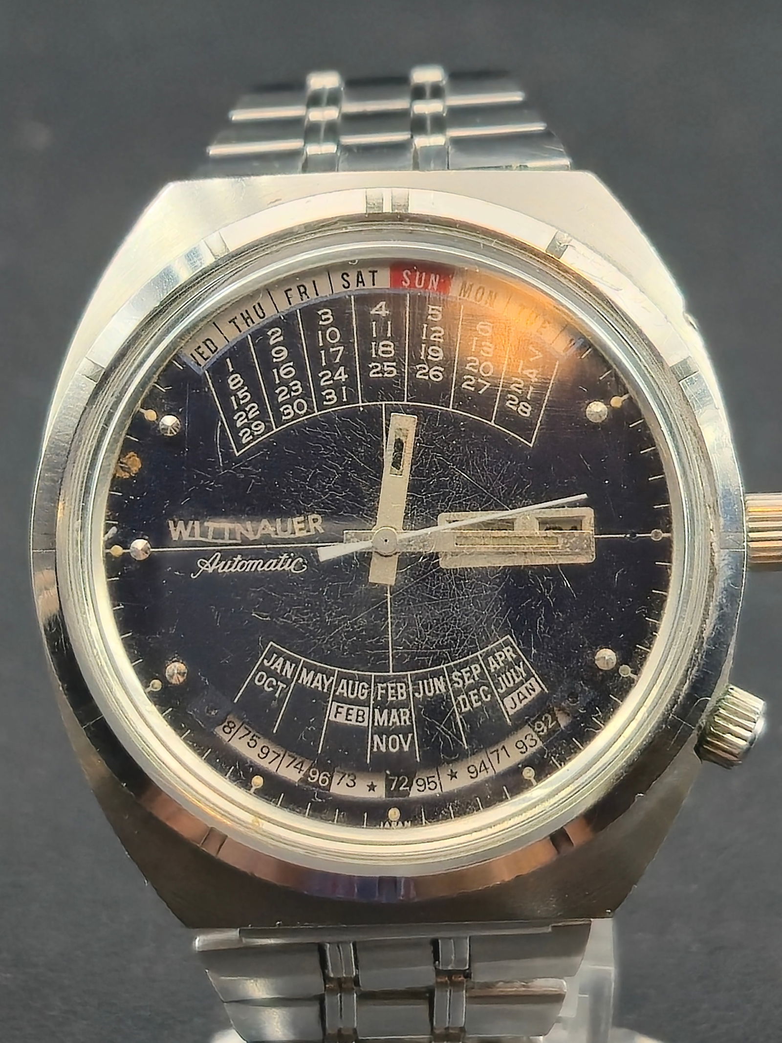 Wittnauer Automatic Calendar Watch Ref 2000-I W102 Stainless Steel 42mm Multi-Date Dial (1 of 10)