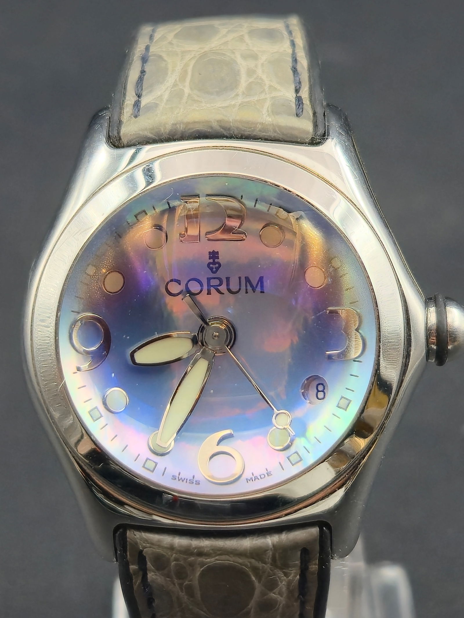 1990s Corum Quartz Mother-of-Pearl Dial Stainless Steel 35.6mm Deployant Runs (1 of 8)