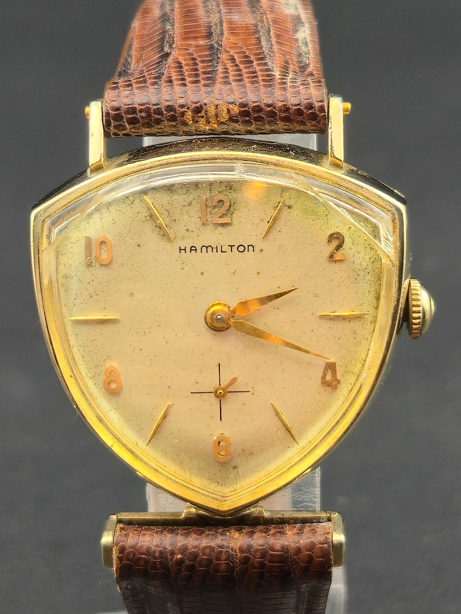 Hamilton 1952 10K Gold-Filled Shield Case Wristwatch Cal. 770 22J (1 of 13)