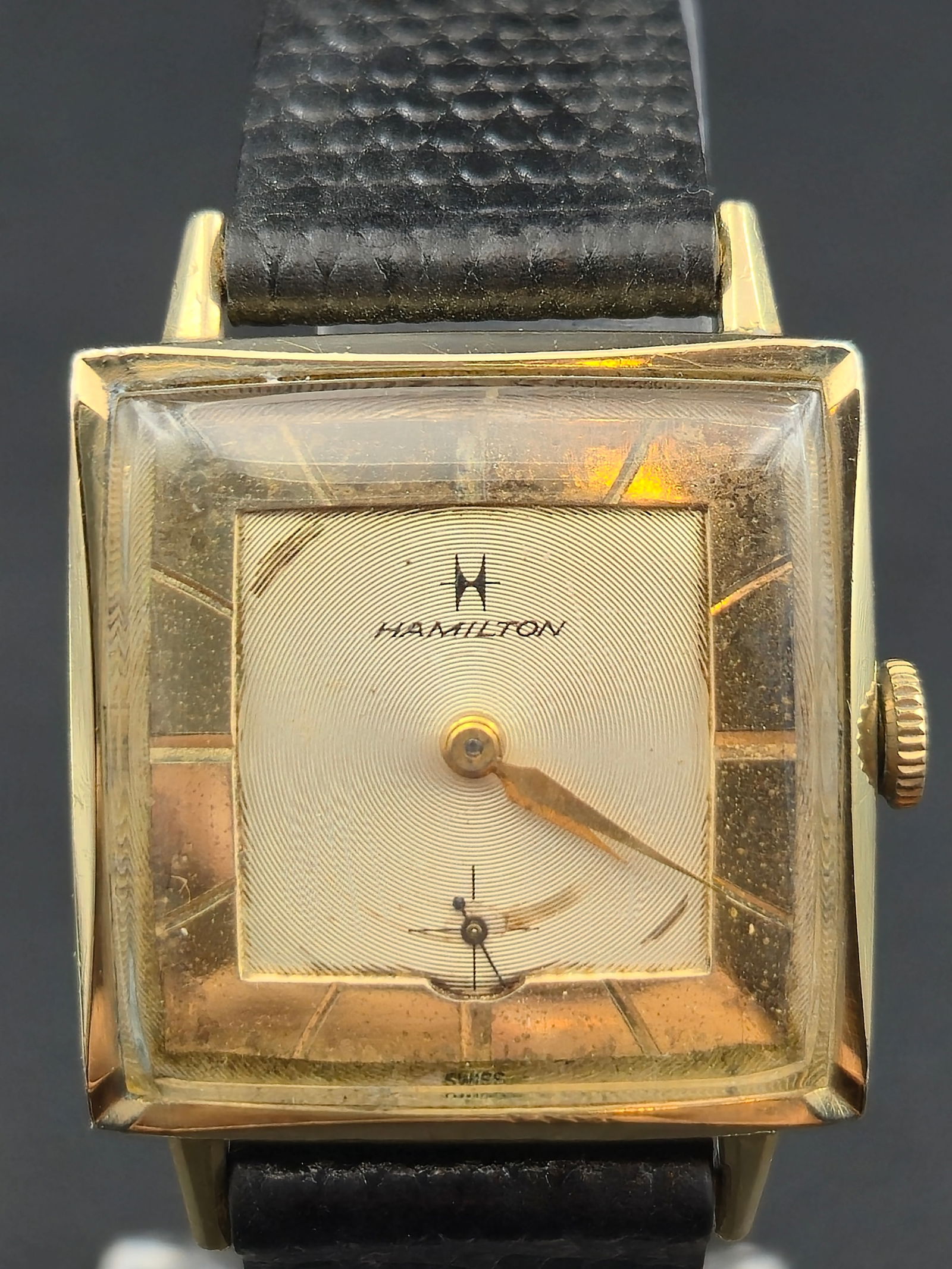 Hamilton c.1951 Rectangular Wristwatch Cal. 673 17J 10K RGP Bezel (1 of 10)