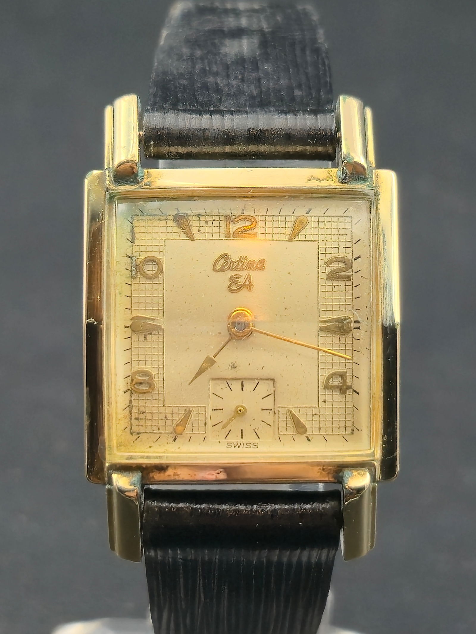 Vintage Certina EA Rectangular 10K Gold Filled Swiss Small Seconds 25.46mm (1 of 10)