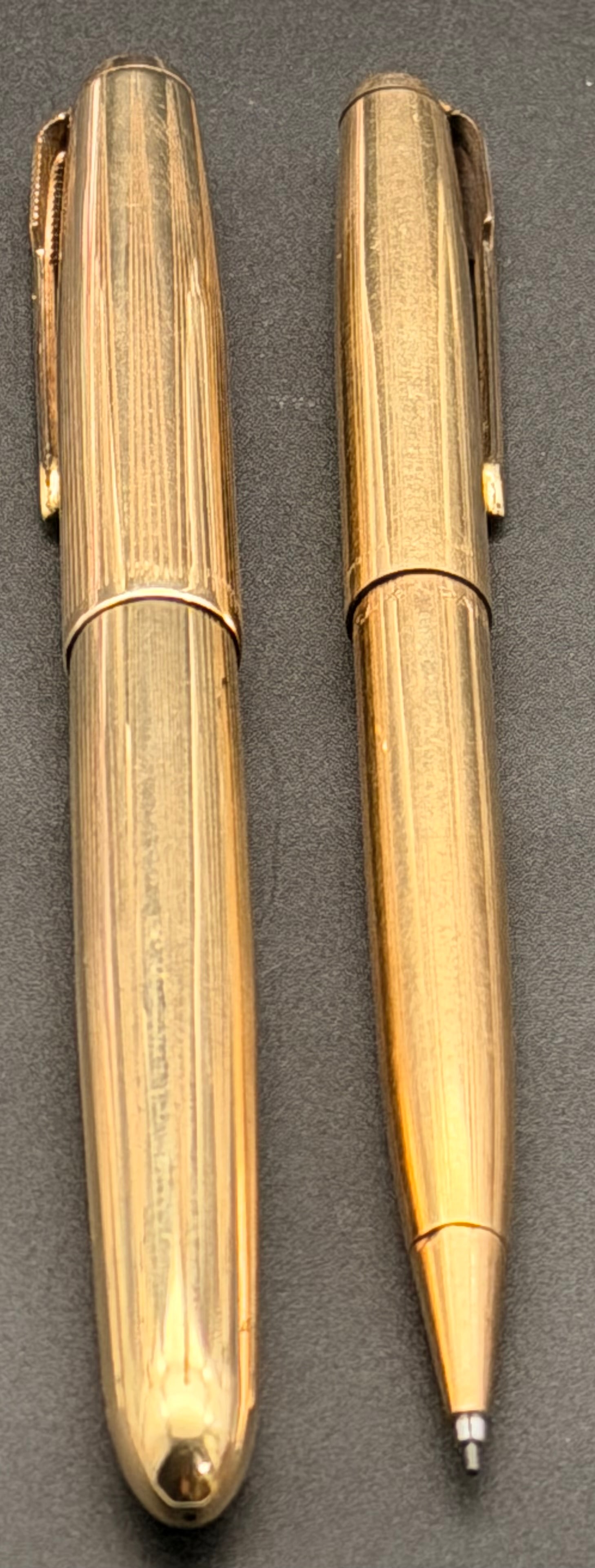 Vintage Parker Gold Filled Pen Lot – Parker 75 Fountain Pen & Matching Ballpoint (1 of 8)